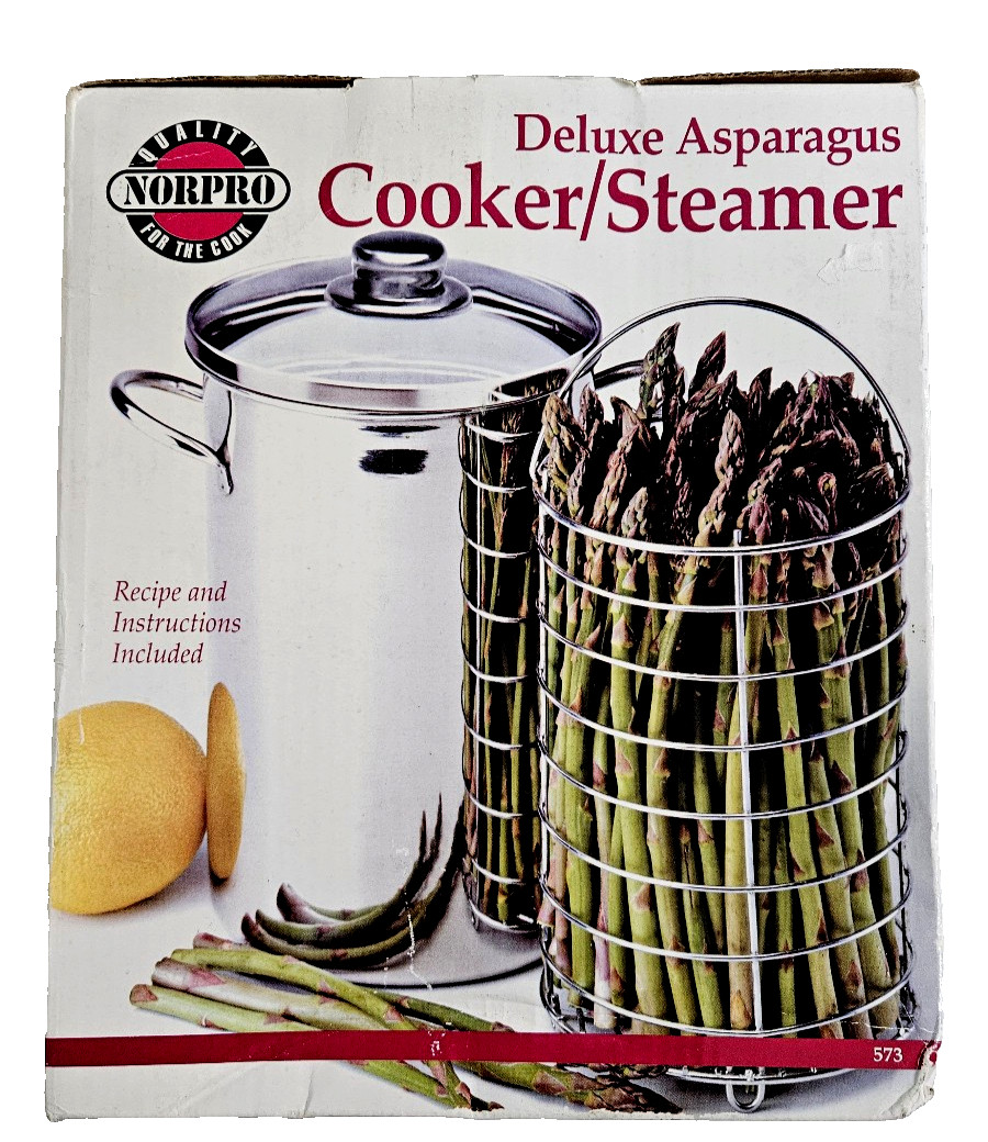Norpro Deluxe 573 Stainless Steel Asparagus Vertical Cooker/Steamer 3-piece set