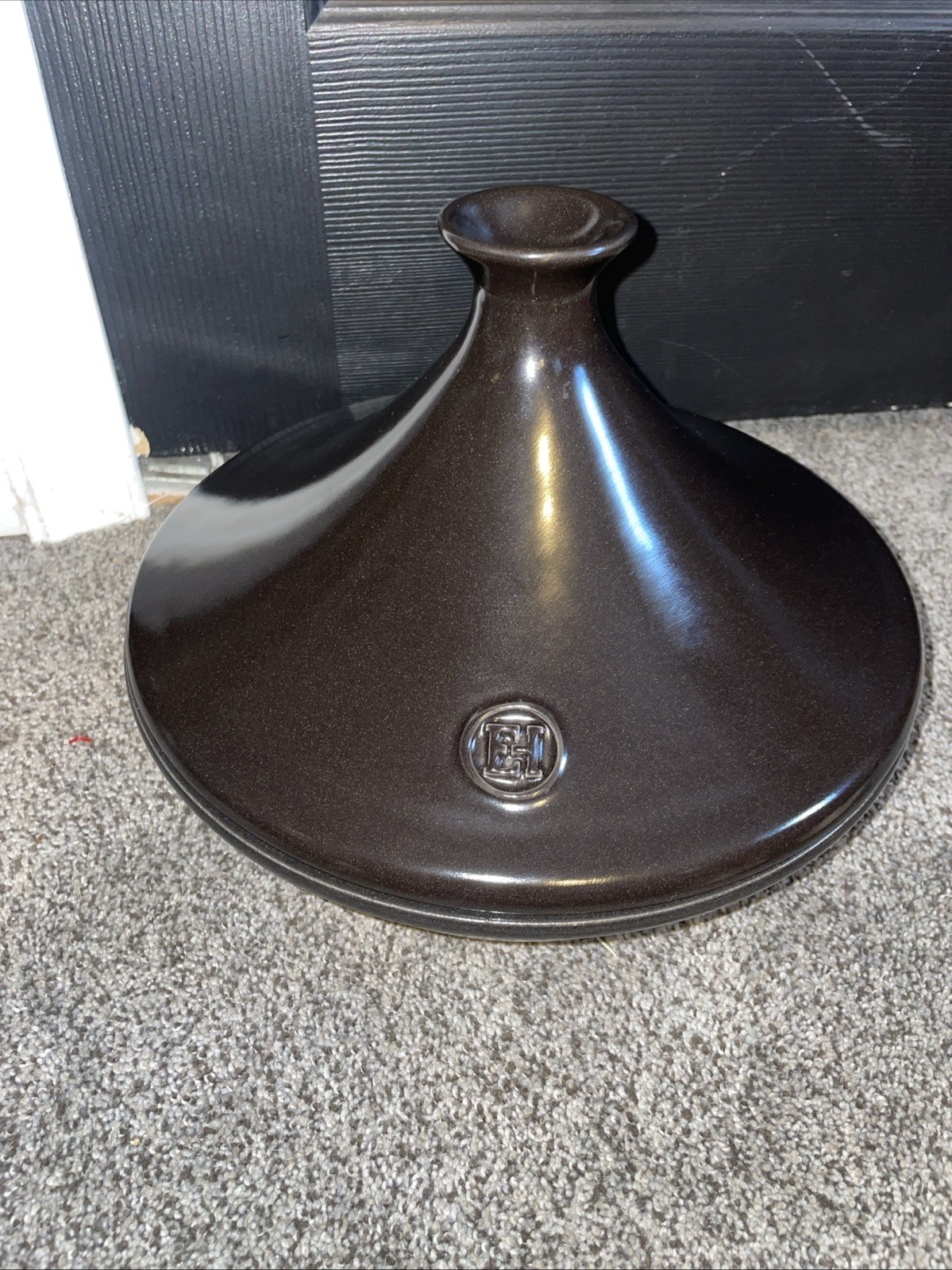 Emile Henry French Black Ceramic Tagine Cooker Moroccan Serving Dish 26cm