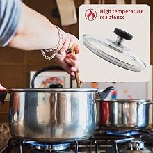 6 Inch Universal Tempered Glass Pot Lid Glass Covers for Frying Pan Wok Pot