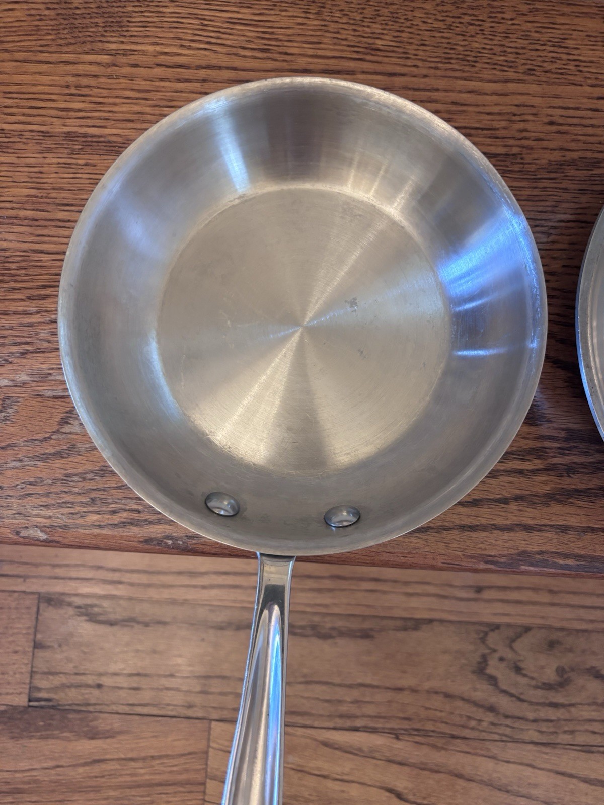 Lot 3 All Clad Stainless Steel 7”, 8” , & 9” Sauté Frying Pan Skillet