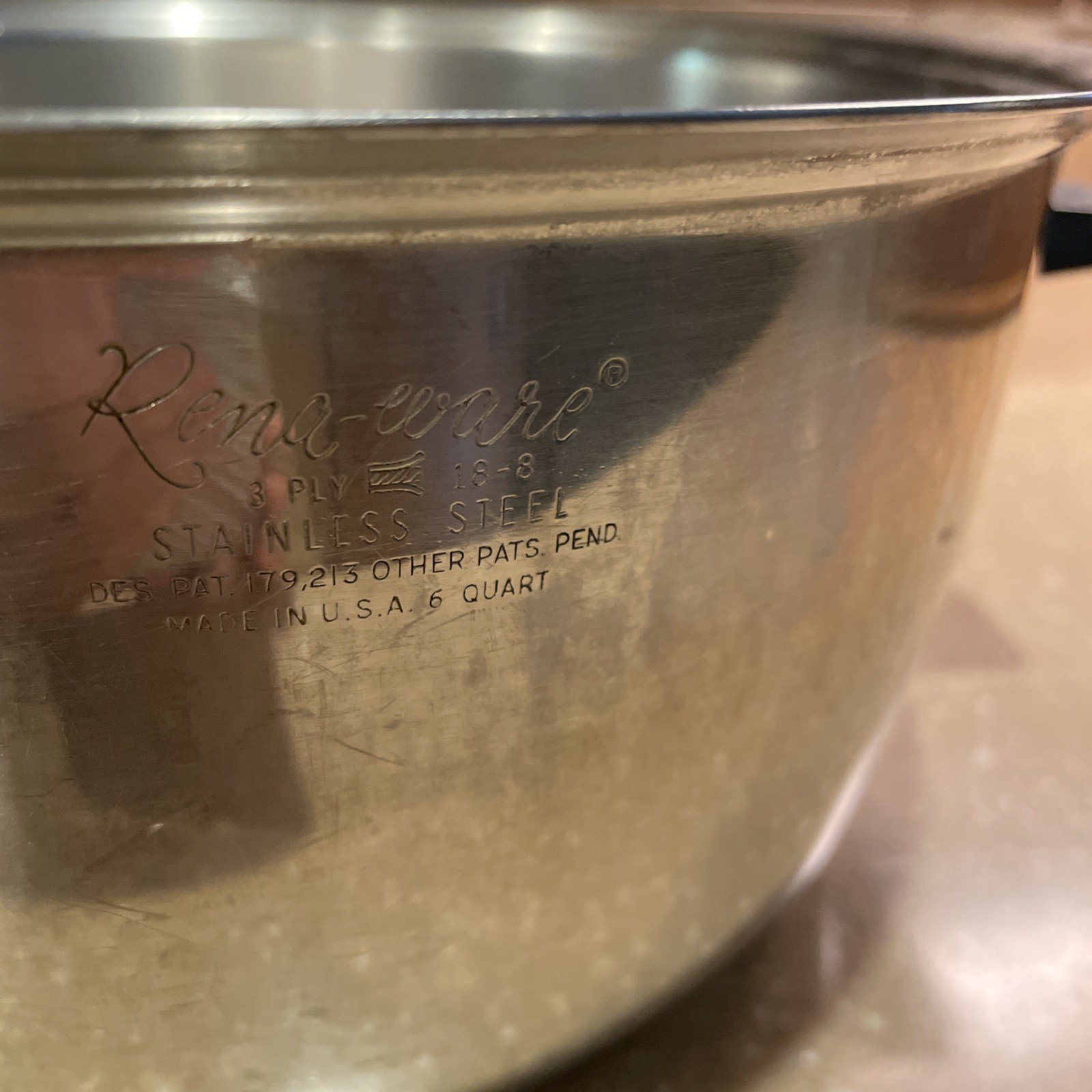 A1 3 PLY 18/8 SS RENA WARE 6 QT STOCK POT 10” DUTCH OVEN PAN No Lid