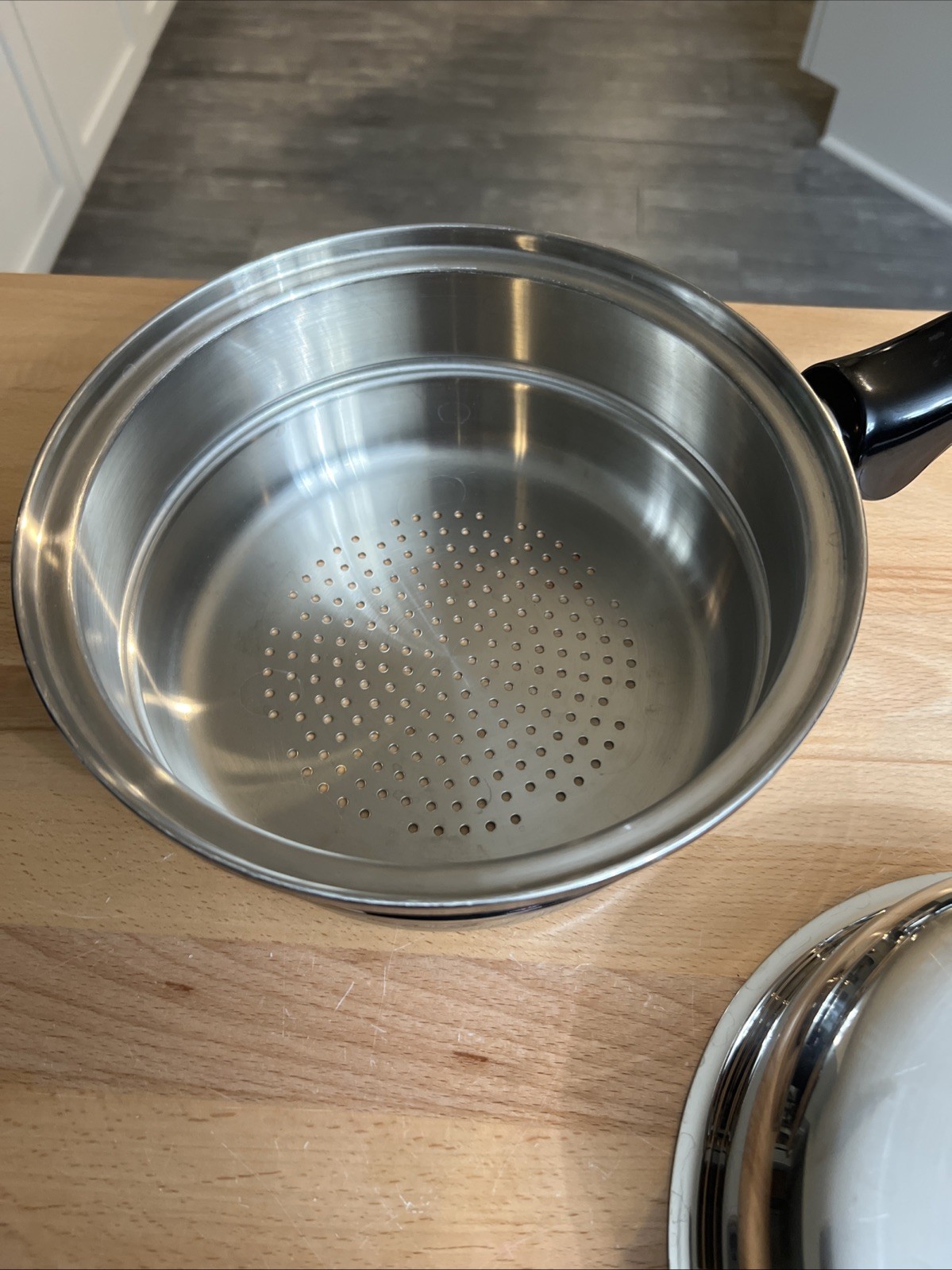 (#46). Saladmaster Insert 2Qt Surgical Stainless Double Boiler Pudding + Steamer