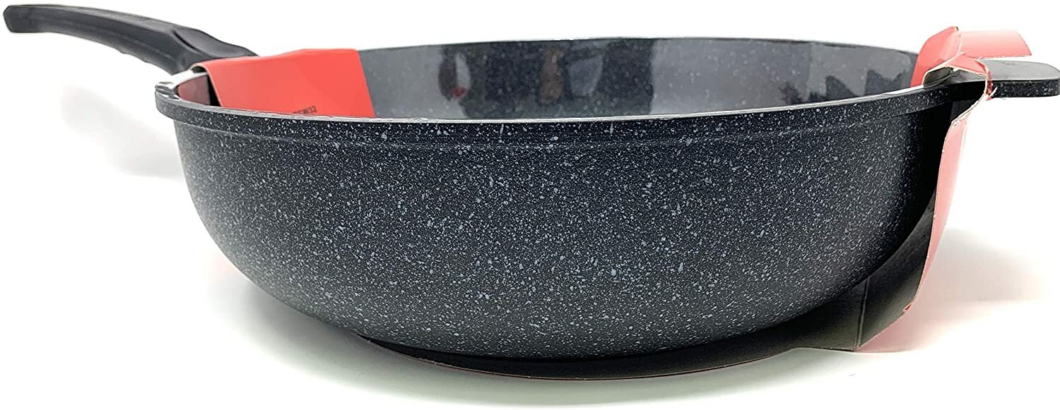 Joycook Durastone Marble Coated Cast Aluminum Nonstick Wok Pan, 13-inch / 32 CM