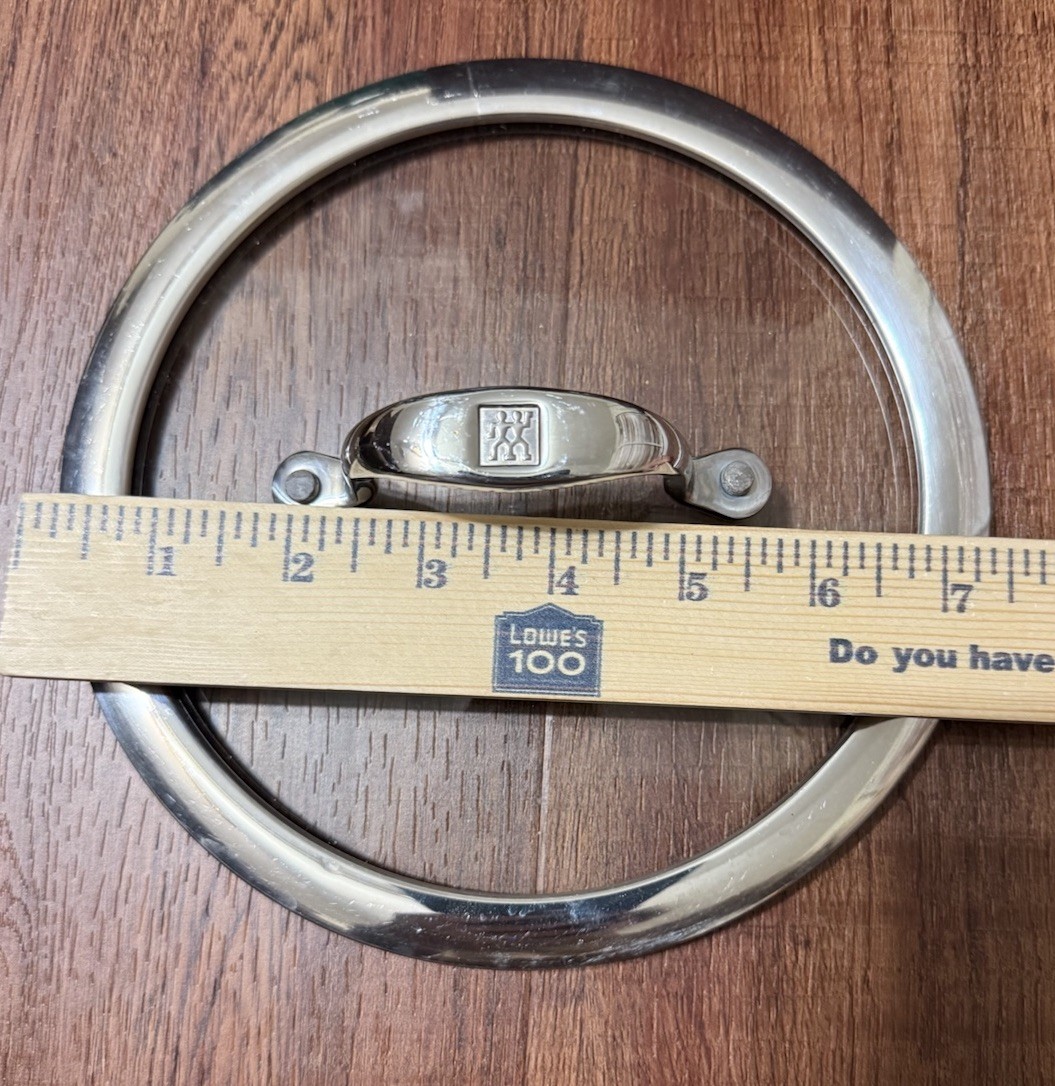 Zwilling JA Henkels Stainless Steel & Glass Sauce Pan 6.5” Inner 7” Lid Only