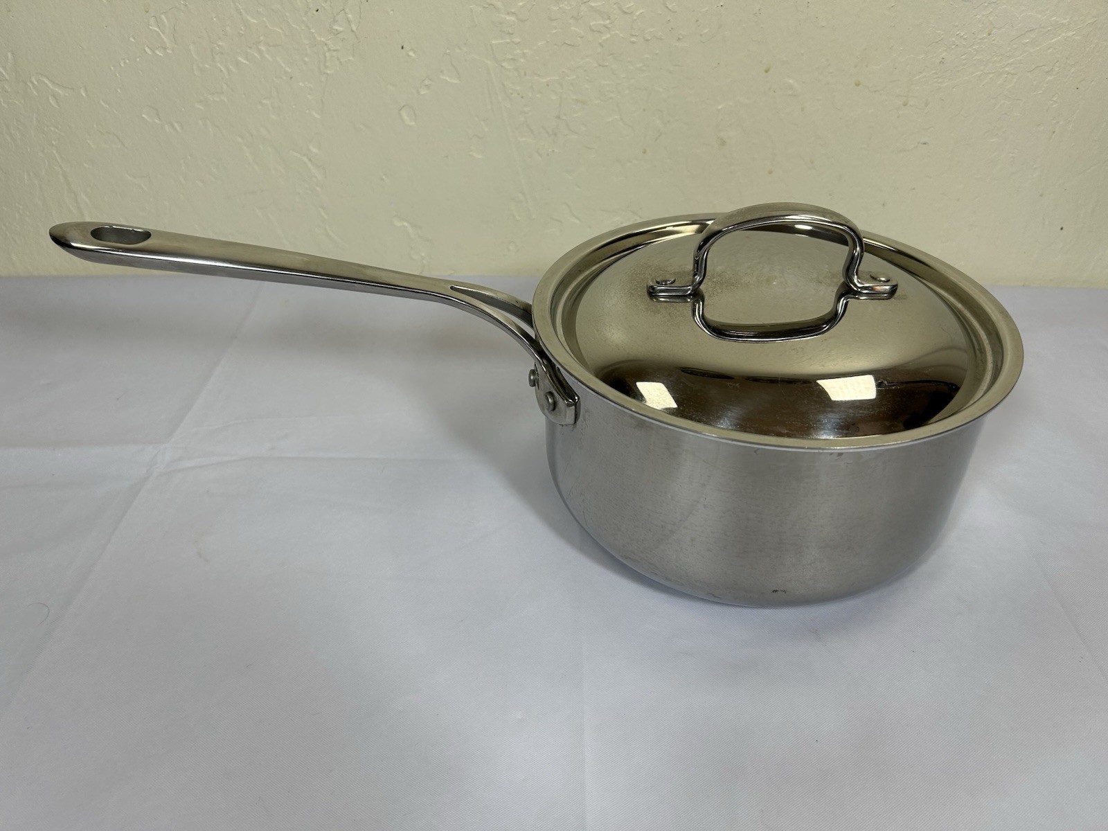 DACOR Hot Dots 2.5 qt Stainless Steel Sauce Pan Saucier Cookware w/ Lid