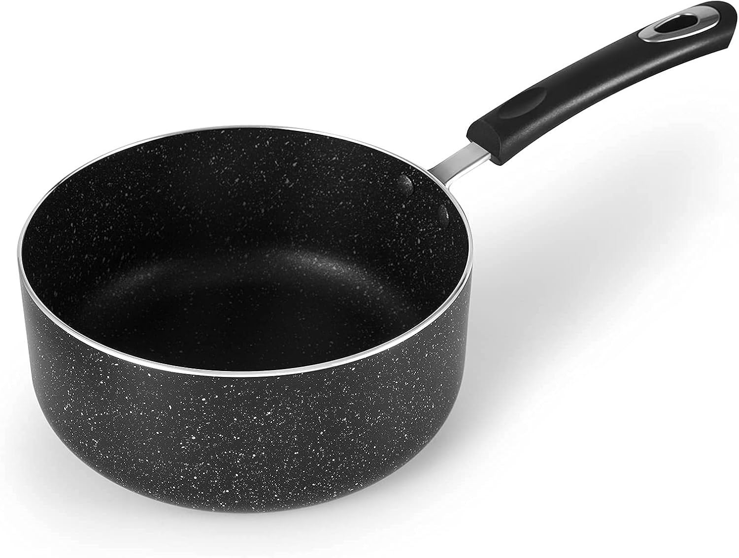 Nonstick Saucepan Set with Lid, Non Stick 1Qt & 2Qt Sauce Pan Set with Glass Lid