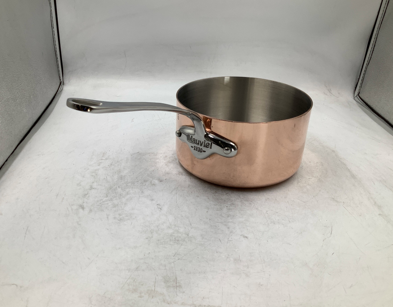 Mauviel M’Heritage 150 S Polished Copper & Stainless Steel Sauce Pan. 1.9 Qt