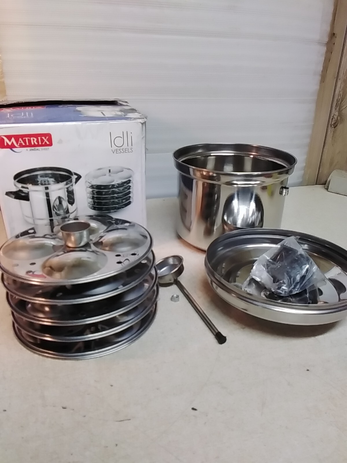 Idli Vessels Steamer 6 Plates Stainless Steel Induction Base Compatible