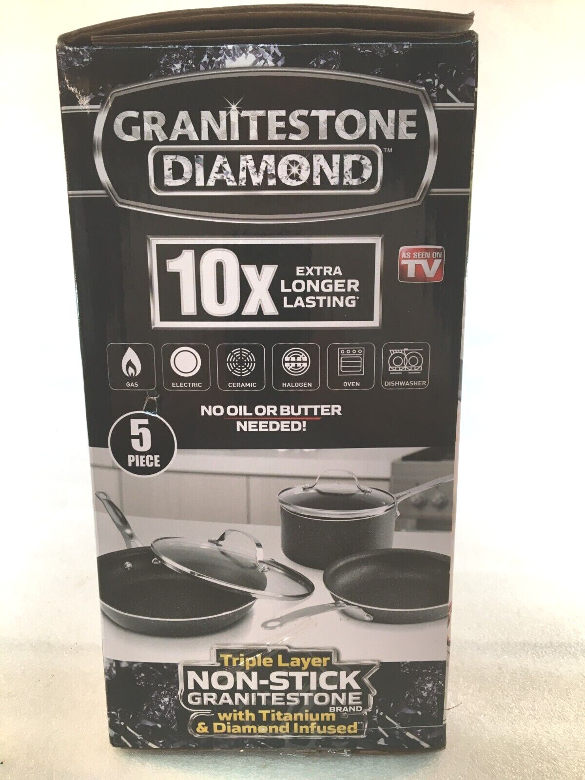 GRANITEWARE DIAMOND Non-Stick 5 Piece Cookware Set