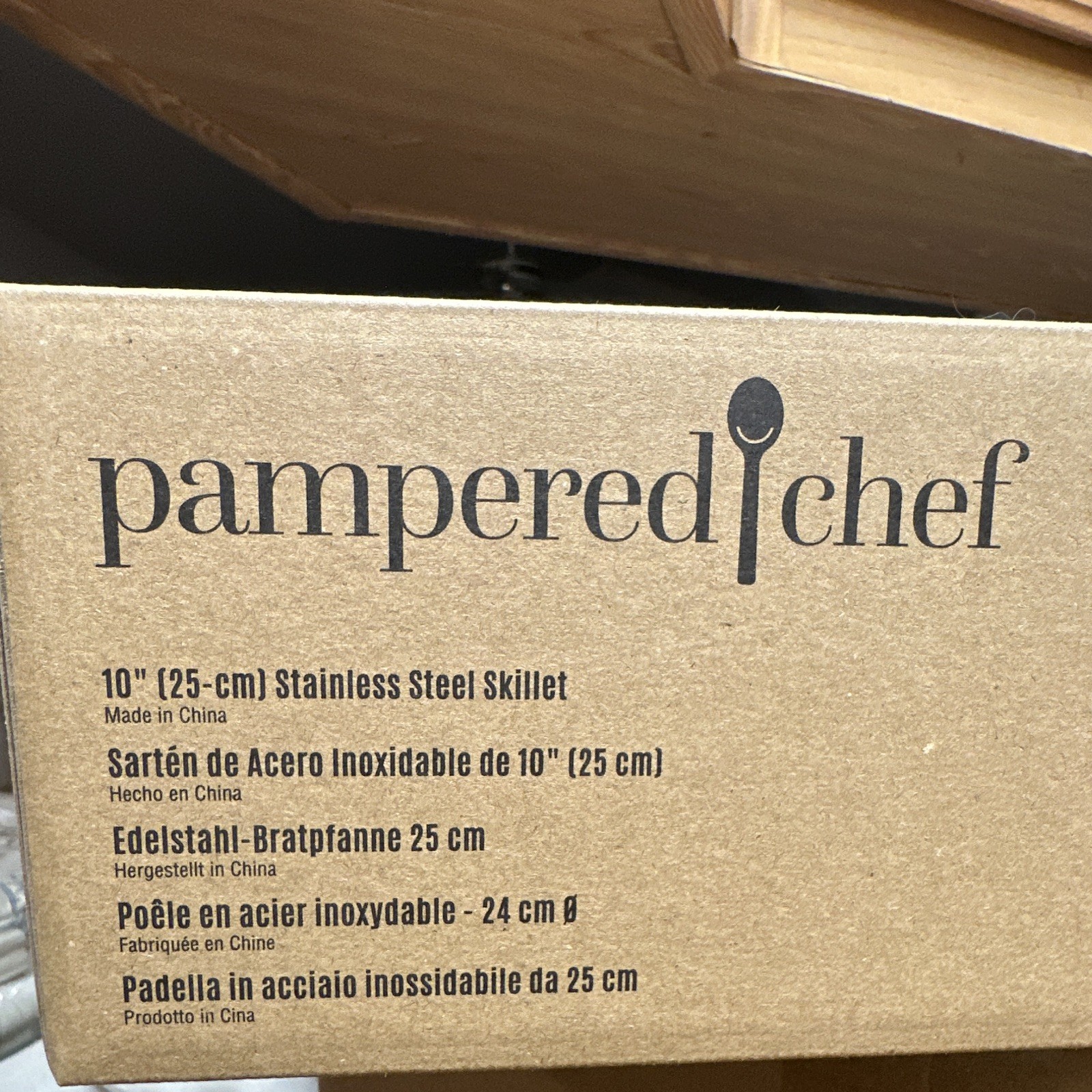 Pampered Chef 10 in Stainless Steel Skillet Flat Bottom 500°F Gas/Electric