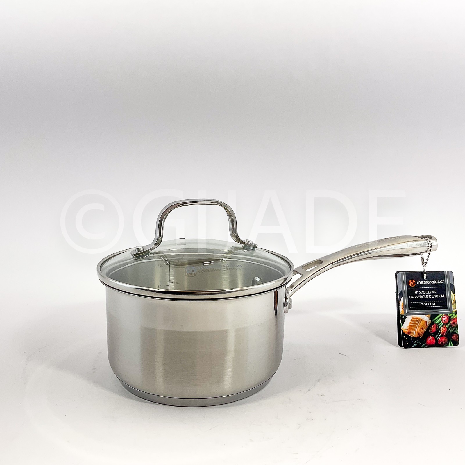 Masterclass Cookware Stainless Steel 1.7-qt 6″ Saucepan Cookware New
