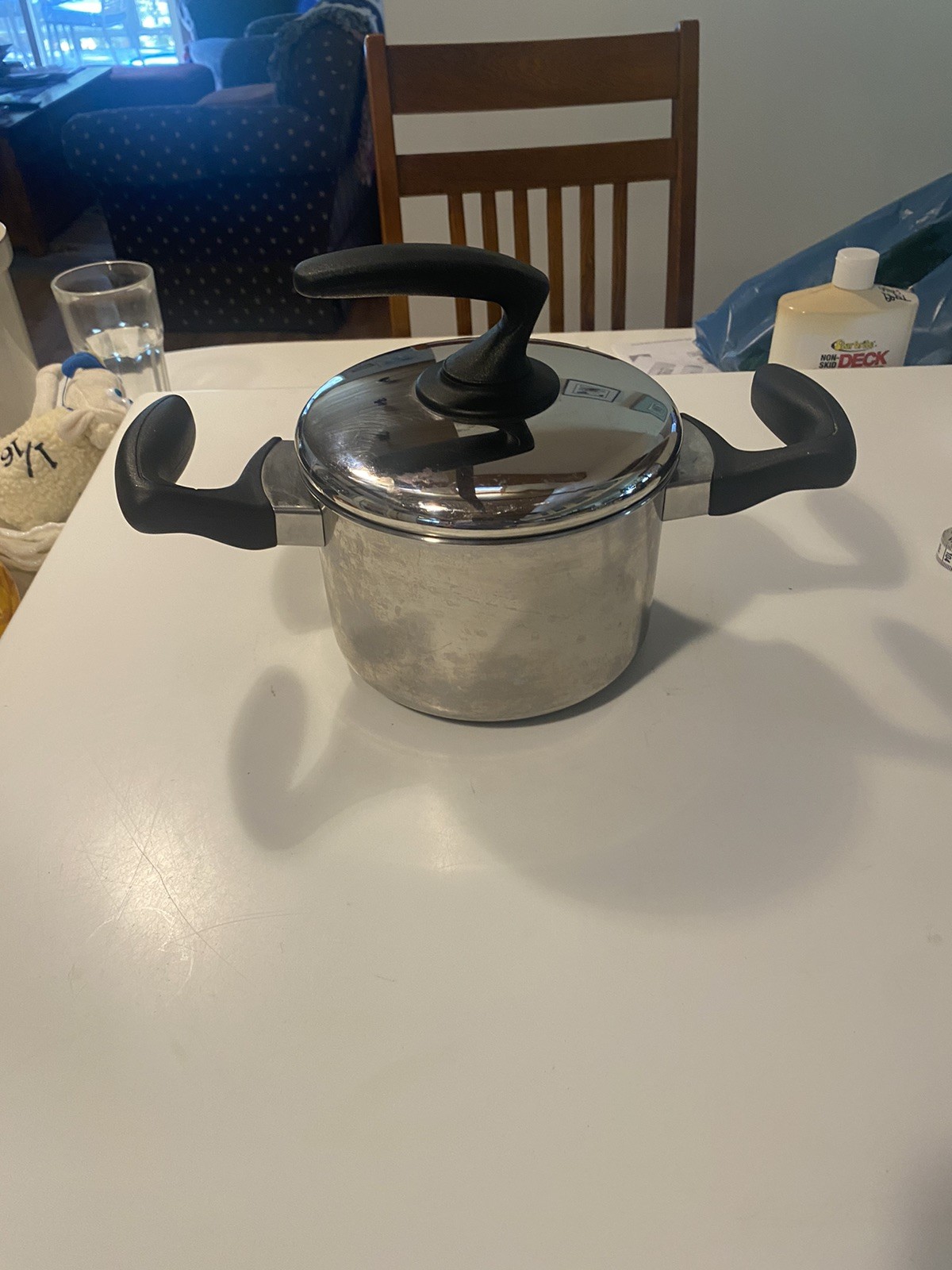 Soltam 18/10 Stainless Steel 2 Piece Pot With Lid Unique Handles Made In Israel