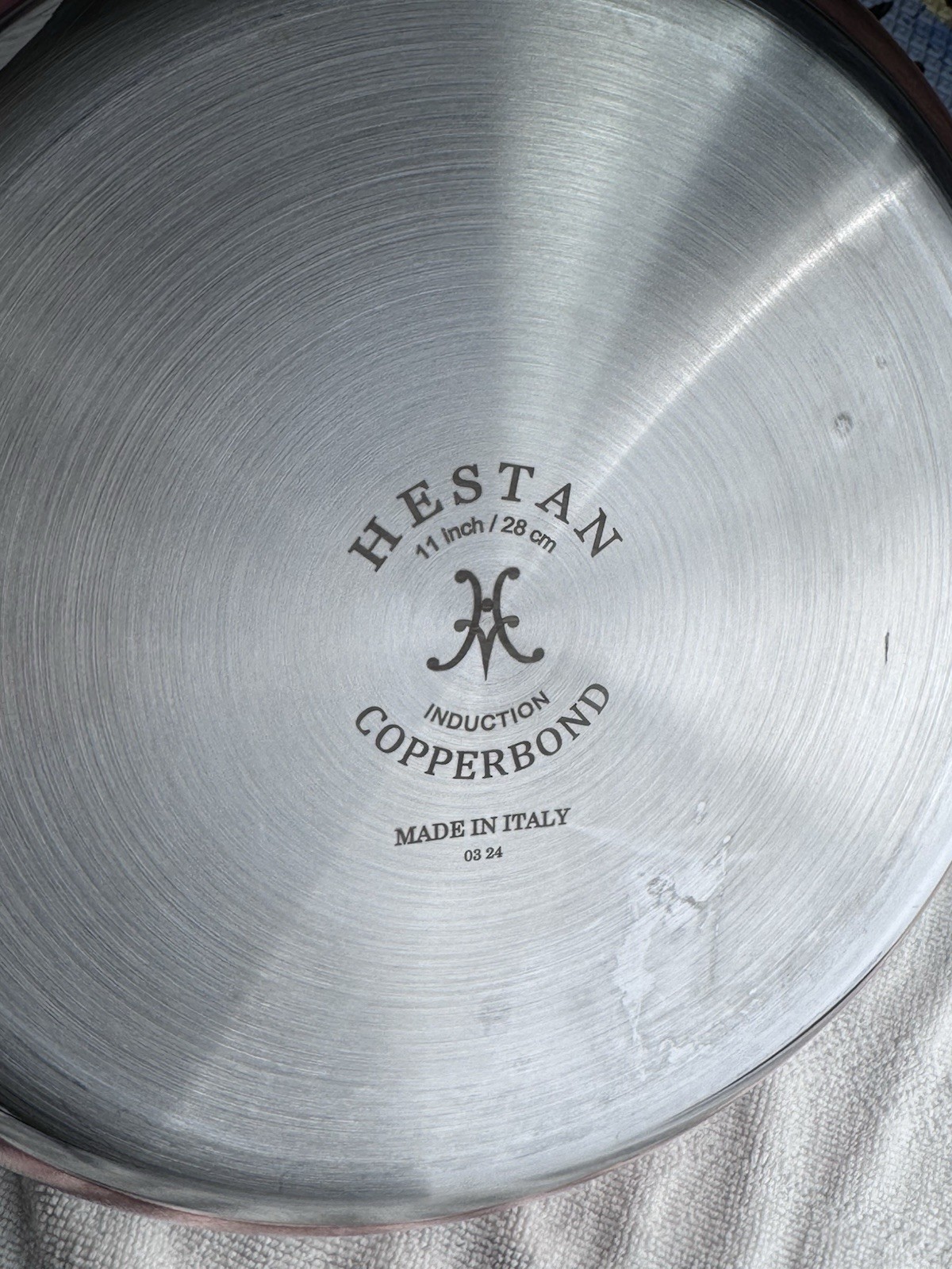 Hestan Copperbond: 11” Pan And 2qt Saucier Pot 5-ply! Made In Italy. Used Save $