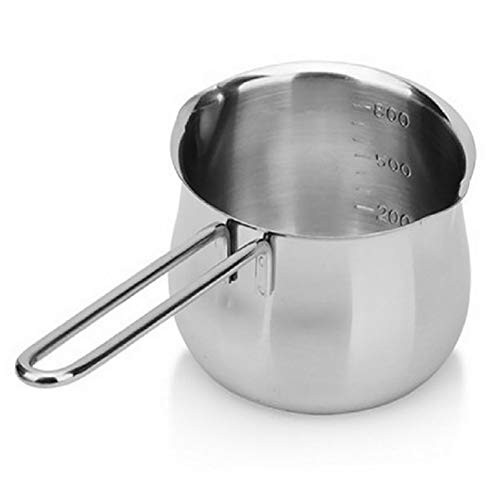Saucepan, Stainless Steel Milk Pan 12cm, Soup Pot for Induction and Sliver