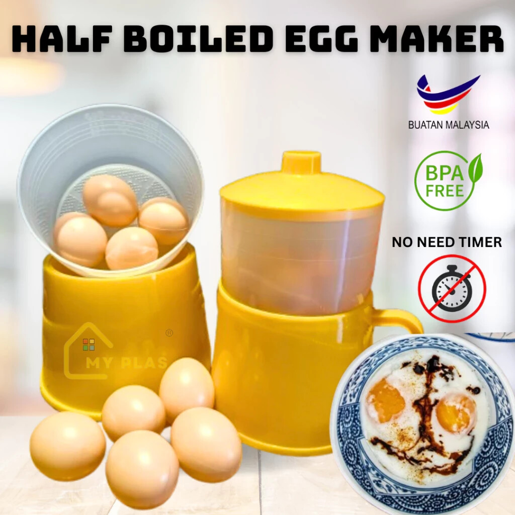 Half Boiled Egg Maker Malaysian Recipe Original Made in Malaysia Yellow Color