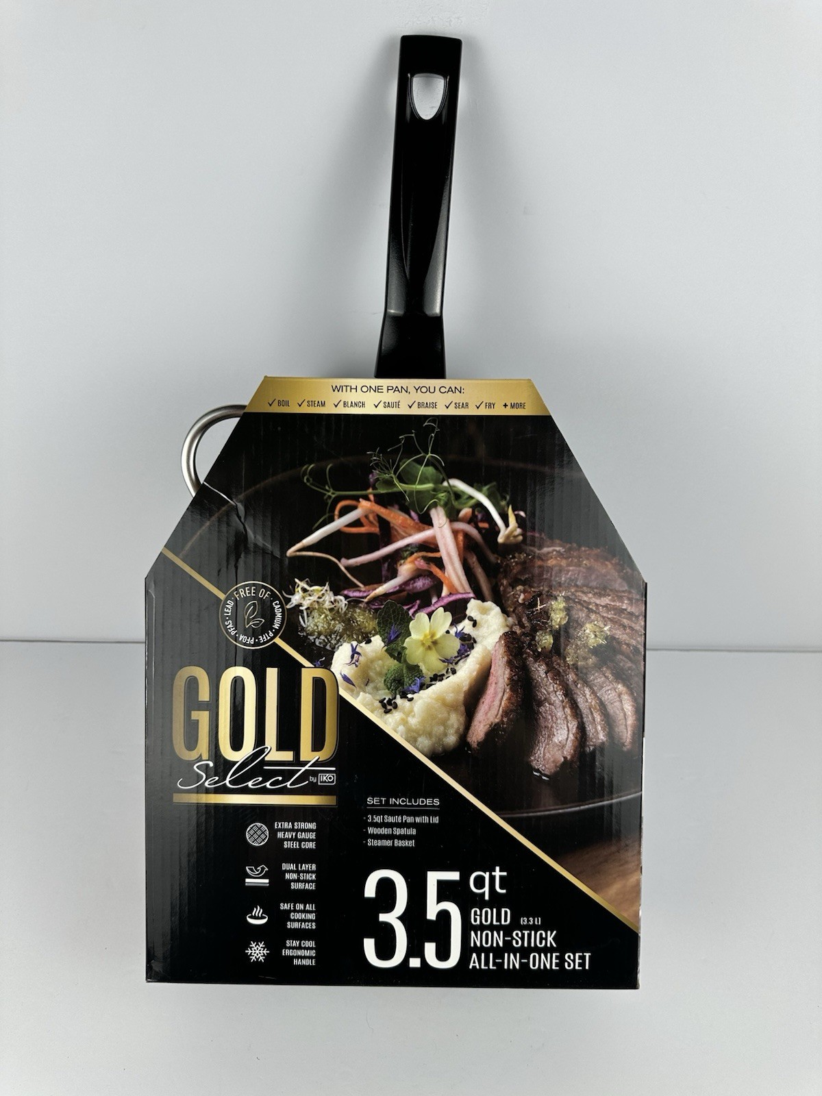 NEW Gold Select 3.5 Qt Non-Stick All in One Pan Set