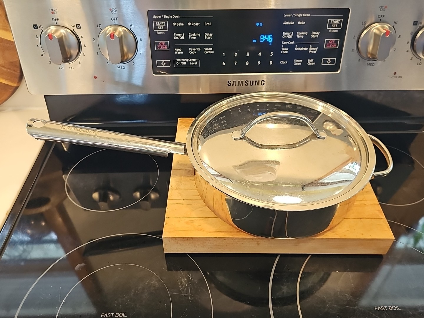 cuisinart 10″ saute’ pan 933-24h ss with helper handle round handle