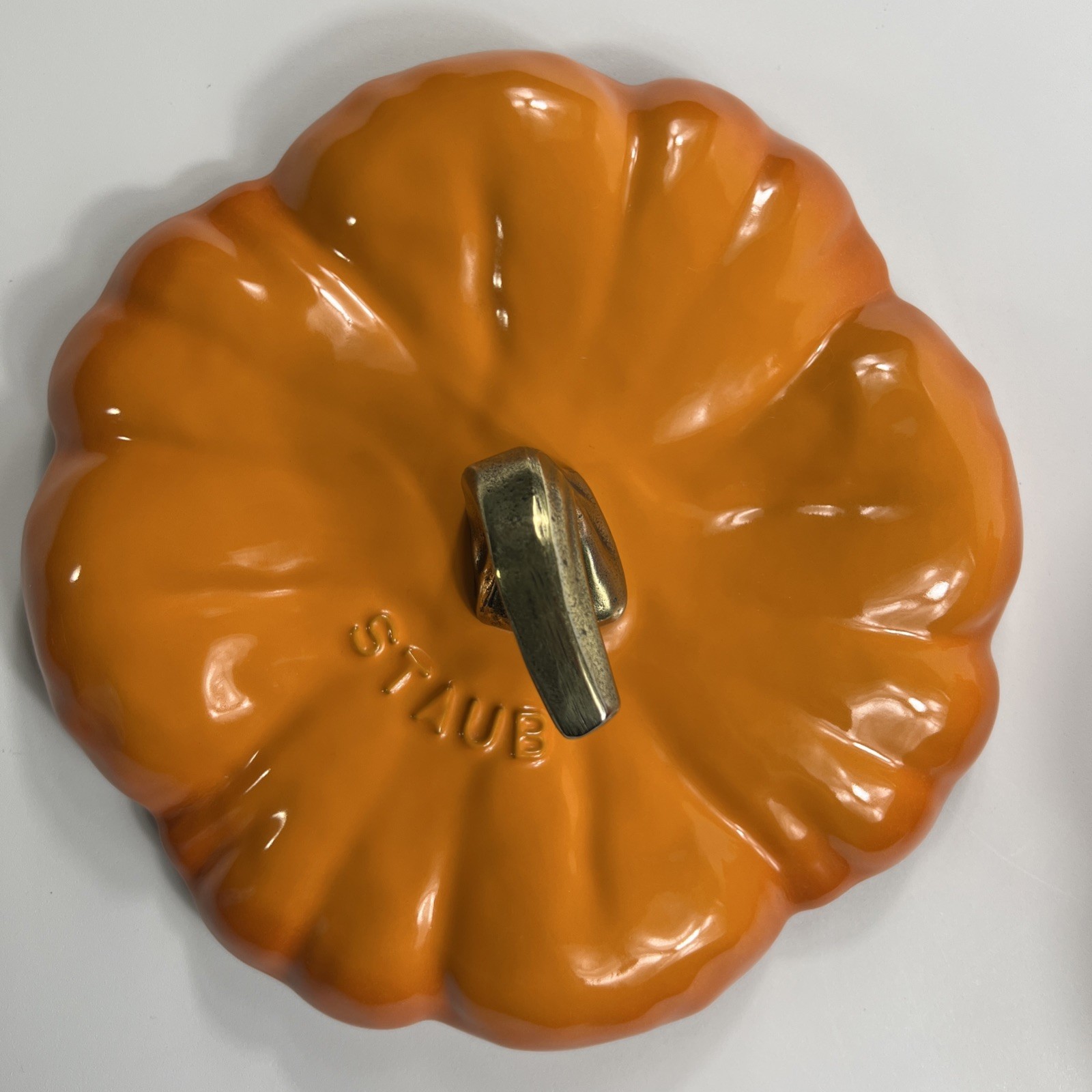 Staub Enameled Cast Iron Pumpkin Cocotte Dutch Oven 3.5 Quart