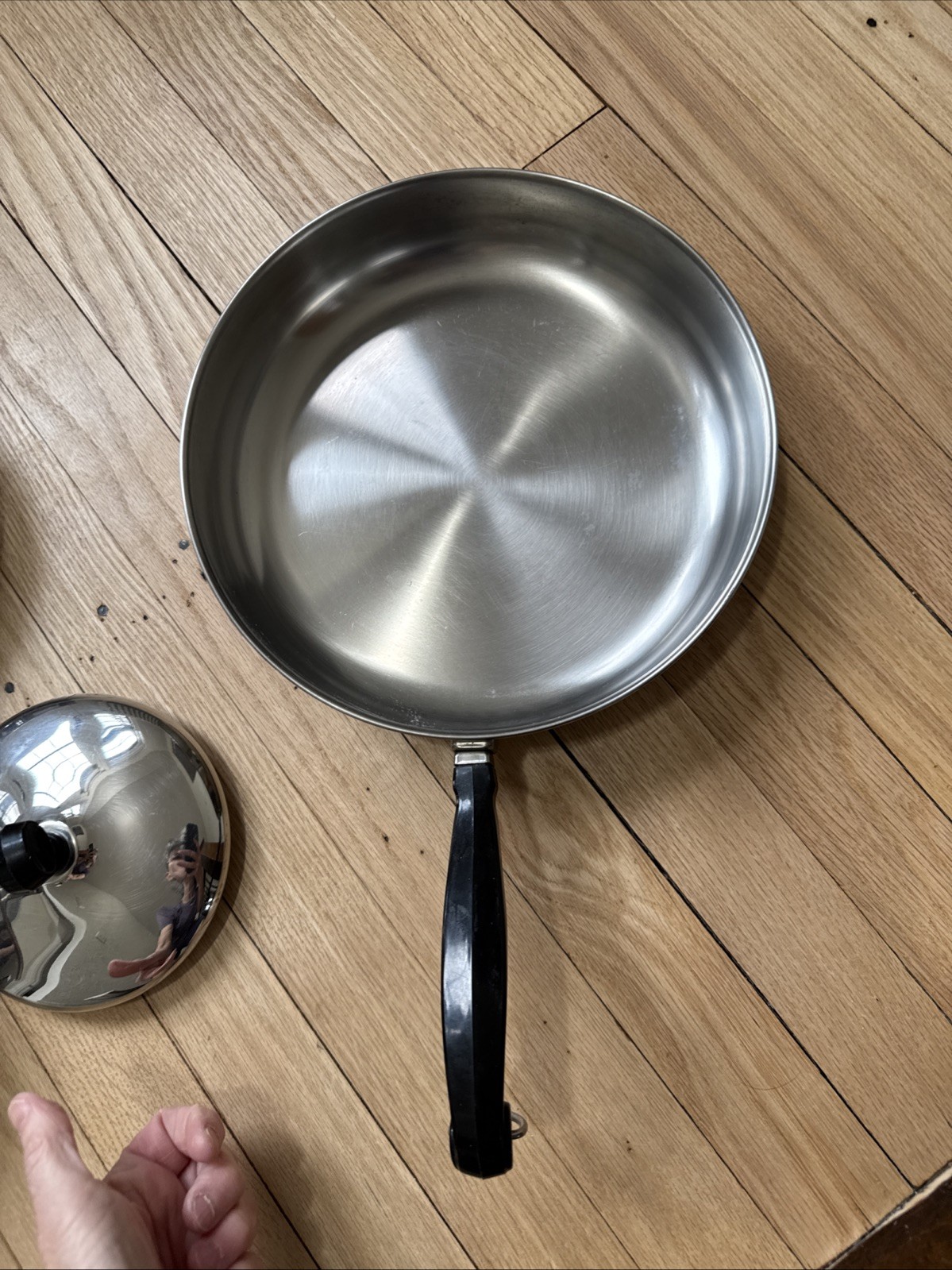 Faberware Aluminum Clad Stainless 8” 10” cooking pan skillet 1 qt Pot Lid Lot