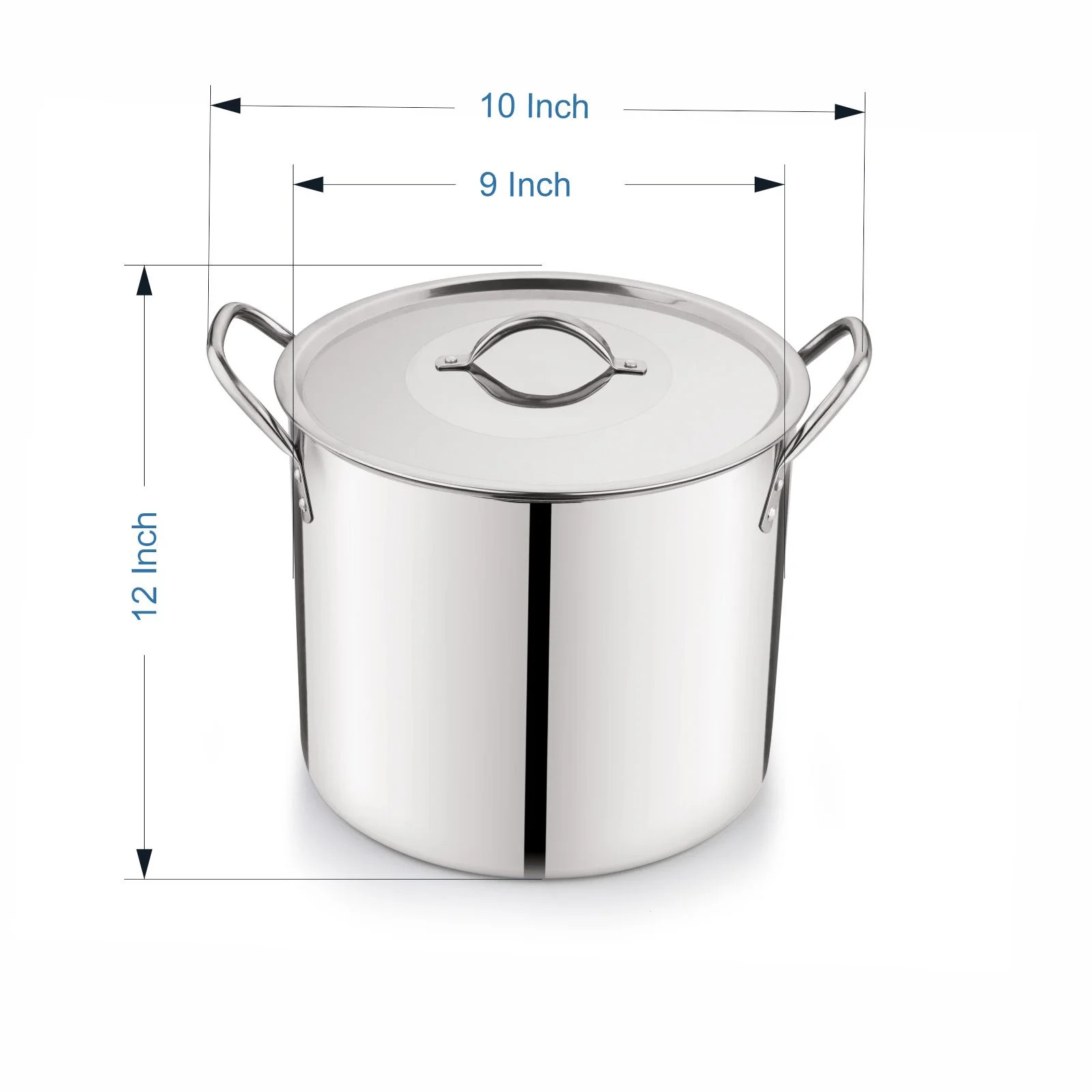 Mainstays 12 Qt Stainless Steel Stock Pot w/ Lid Soup Pasta Cooking Pot