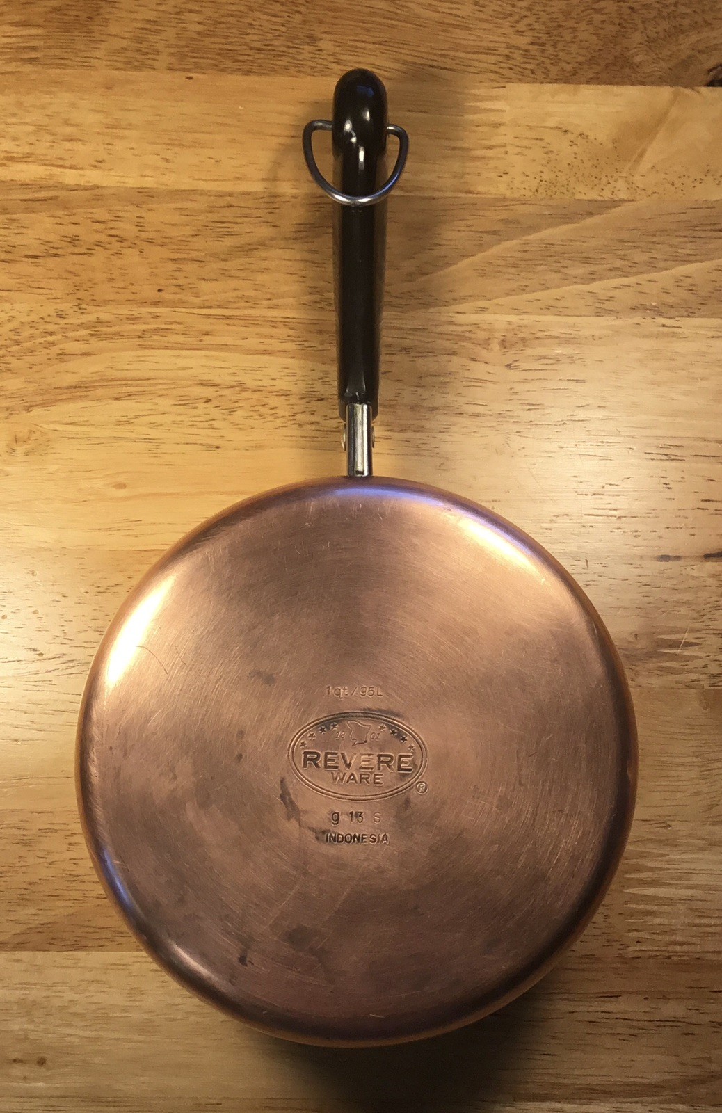 Beautiful Revere Ware 1 Qt Saucepan ~Stainless Steel ~Copper Bottom ~Indonesia