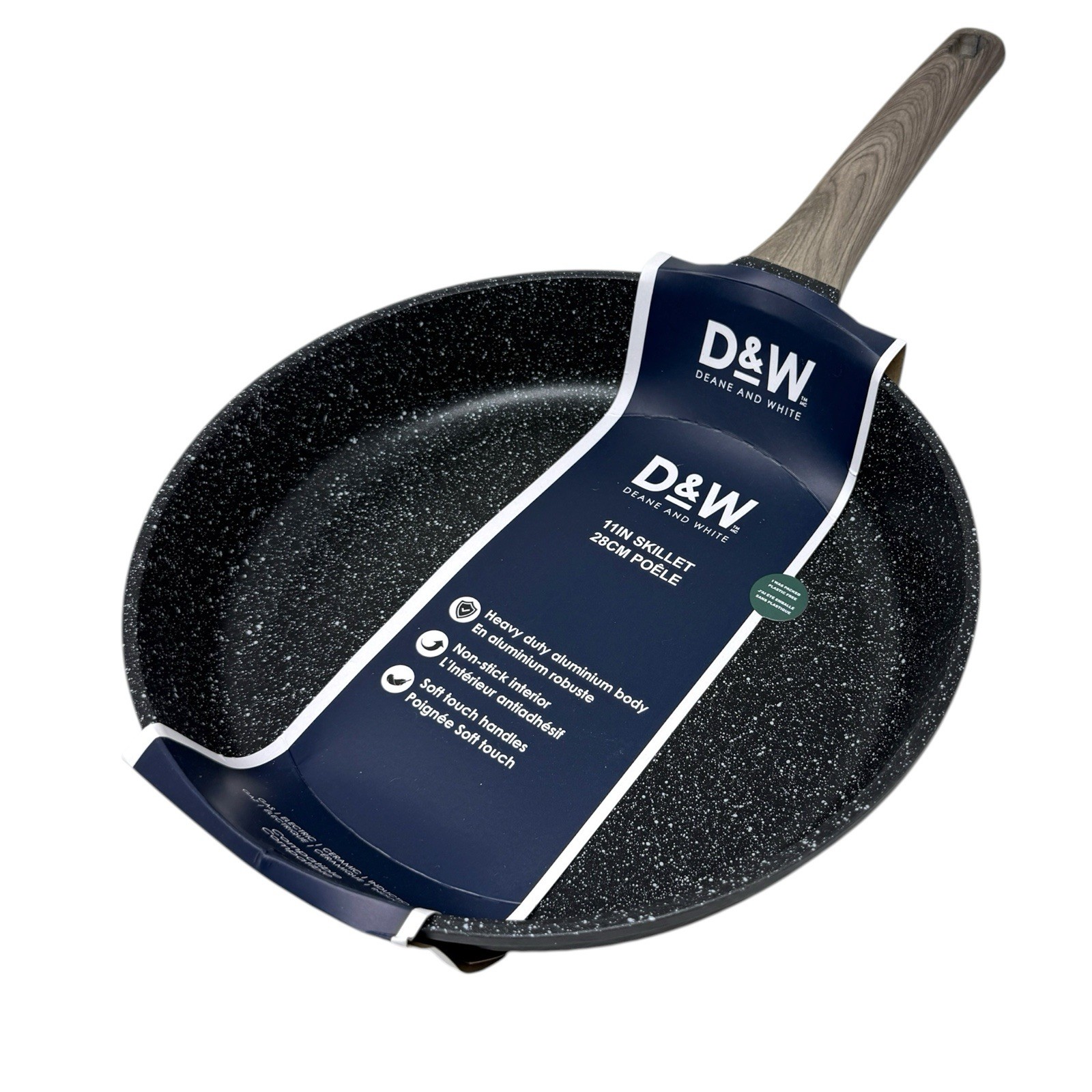D&W Frying Pan Nonstick Skillet Premium Quality Kitchen Cookware 11 inch Gray