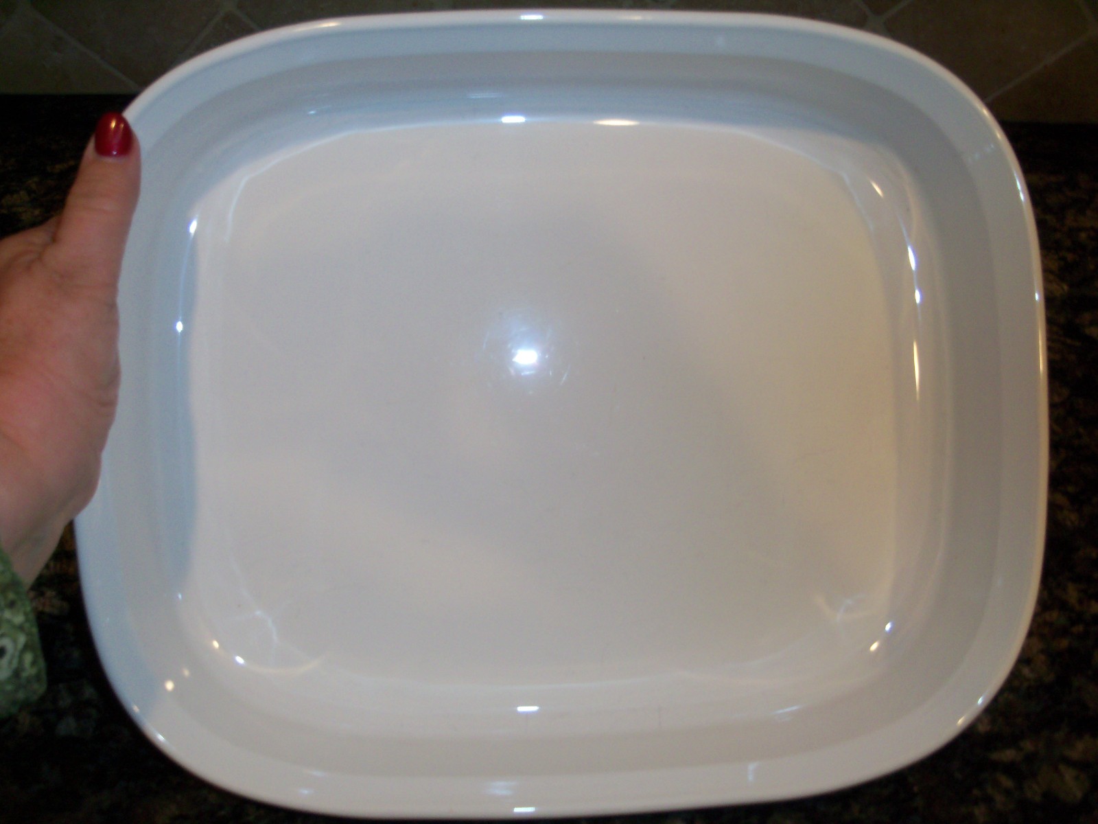 CORNING WARE FRENCH WHITE LASAGNA PAN F21B OPEN ROASTER LARGE CASSEROLE DISH #X
