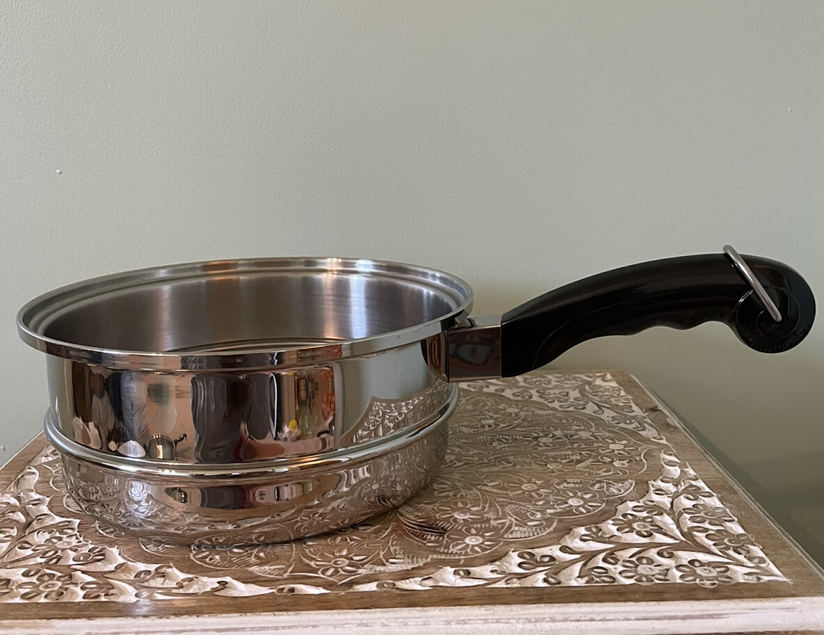 Vtg Salad Master Steamer Strainer Insert Colander 8 Inch Stainless Steel No Lid