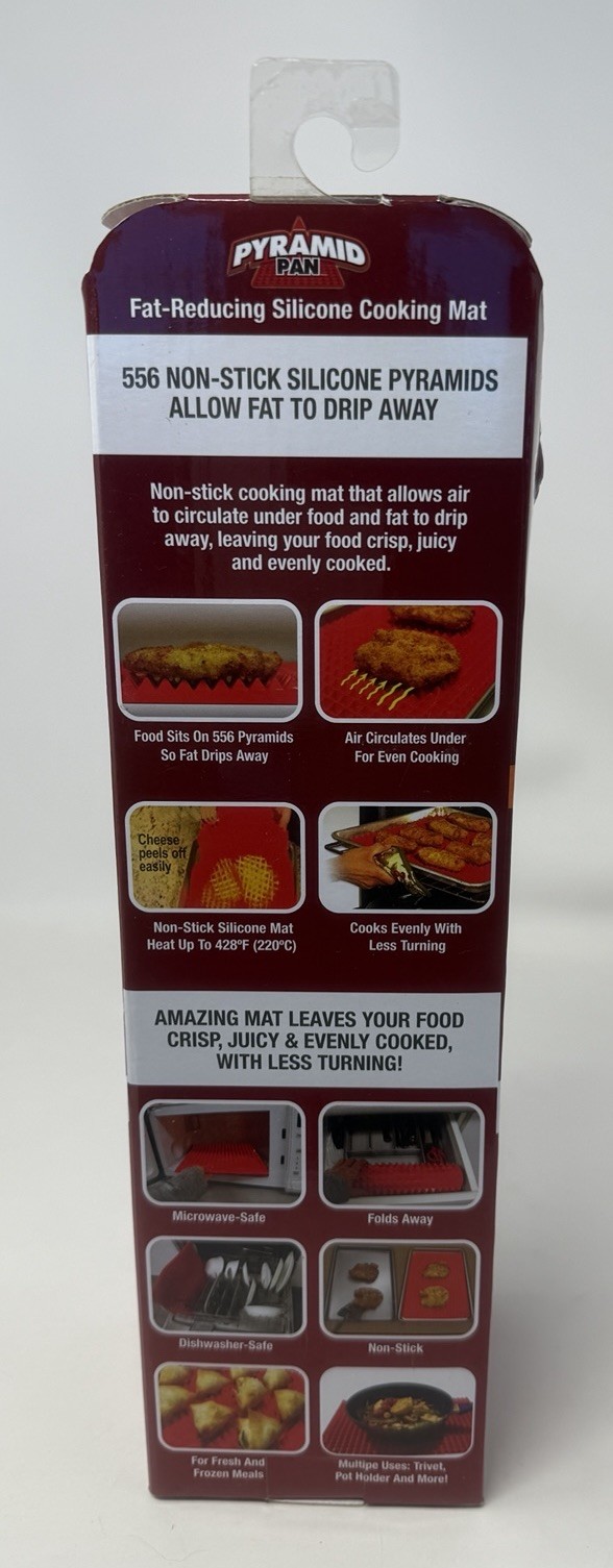 Pyramid Pan As Seen On TV 11-1/2 in. W x 16-1/4 in. L Red Baking Mat