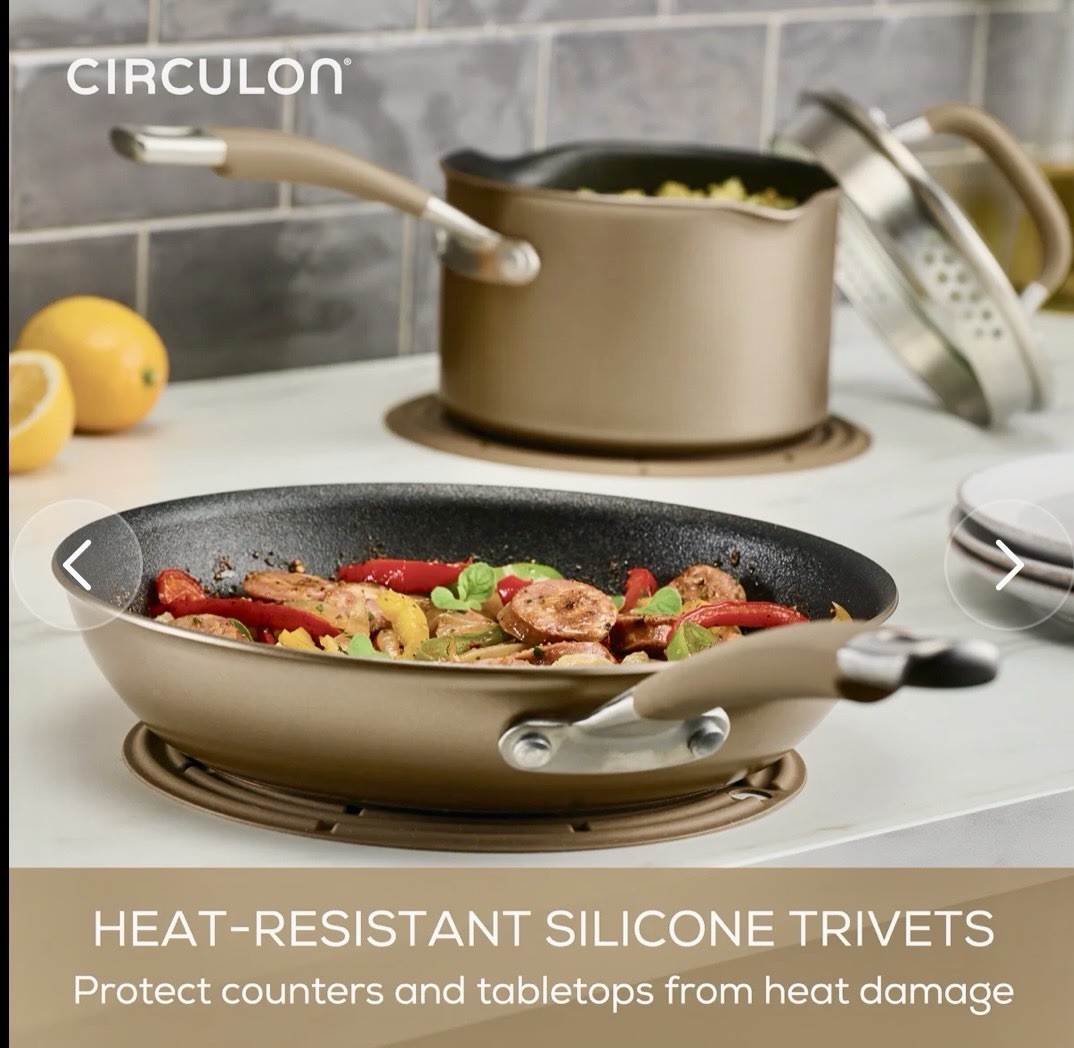 Circulon 13 Piece Non-Stick Cookware Set, A1 Series Scratch Defense BRONZE NEW