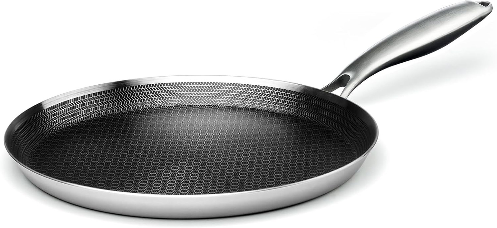 Nonstick Stainless Steel Crepe Pan – 11″ Induction Compatible Griddle