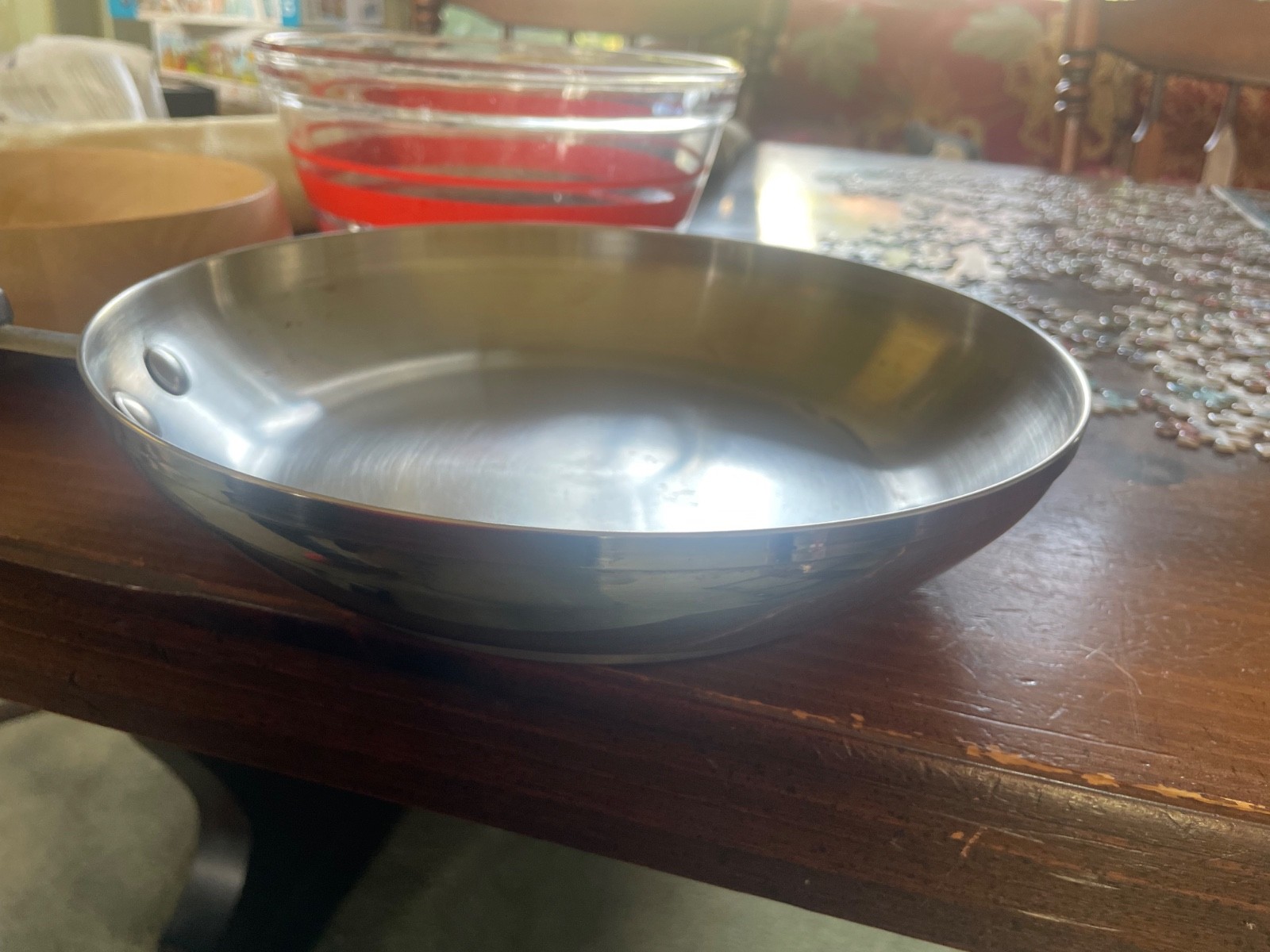 Vtg West Bend 9-3/4″ Saute Pan Skillet Frying Pan-COPPER CORE Wisconsin U.S.A.