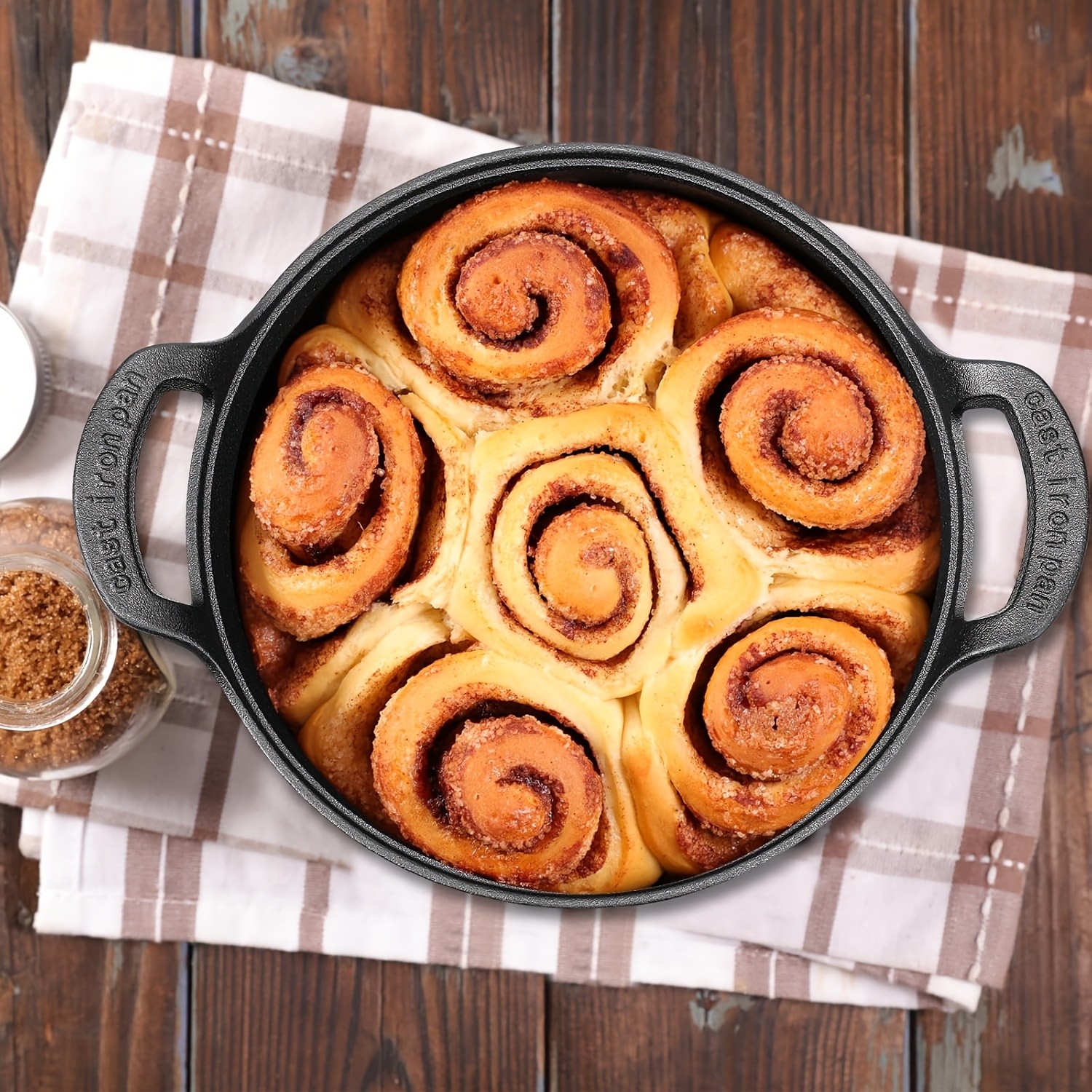 1/2pcs Versatile Pre-Seasoned Cast Iron