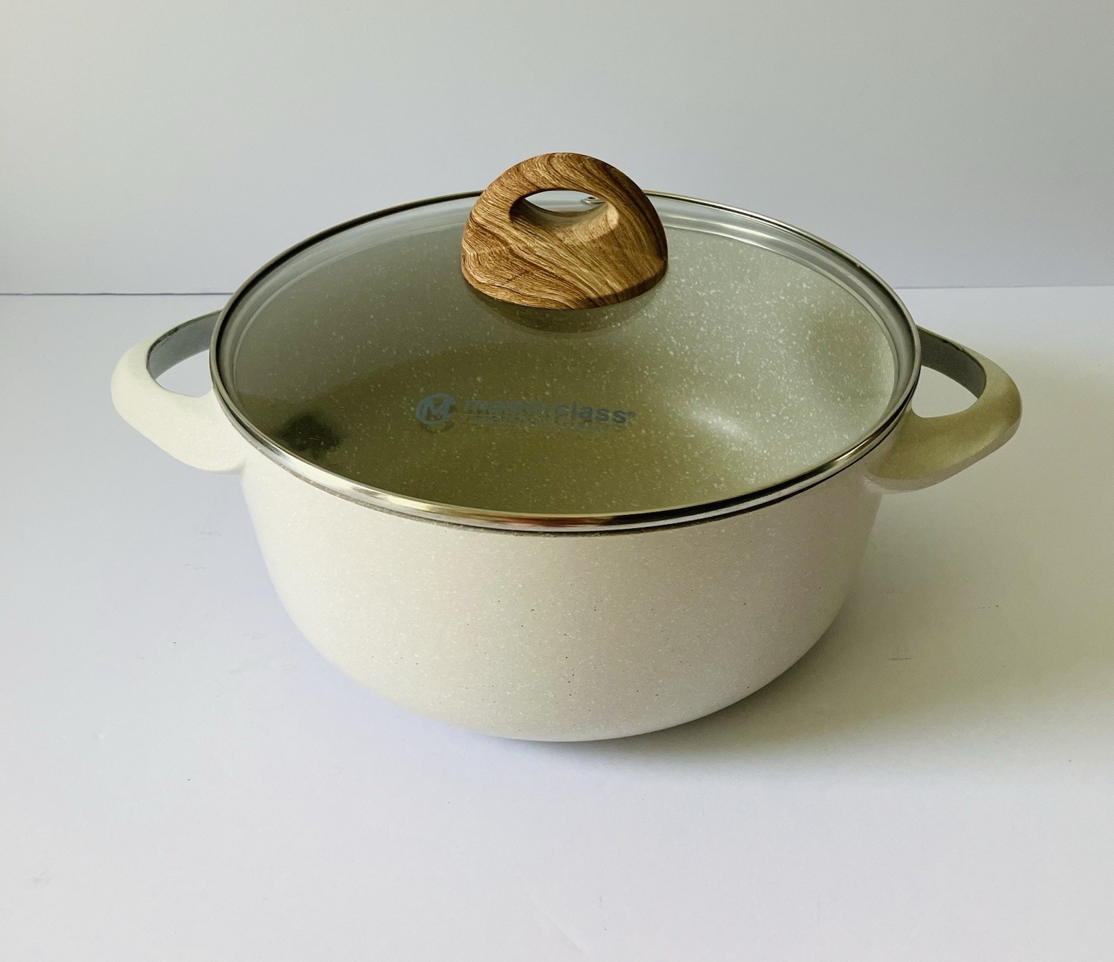 Masterclass Premium Cookware Collection 9.5″ Casserole Pot 4.3 qt Light Greige