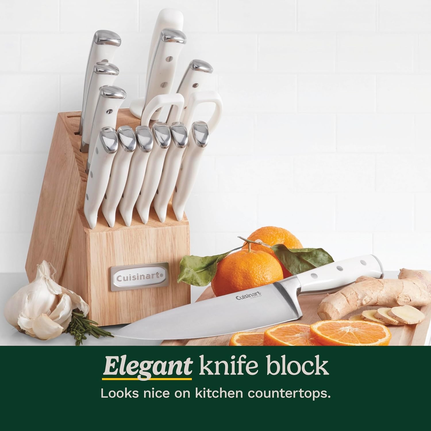 15-Piece Knife Set with Block, High Carbon Stainless Steel, Forged Triple Rivet