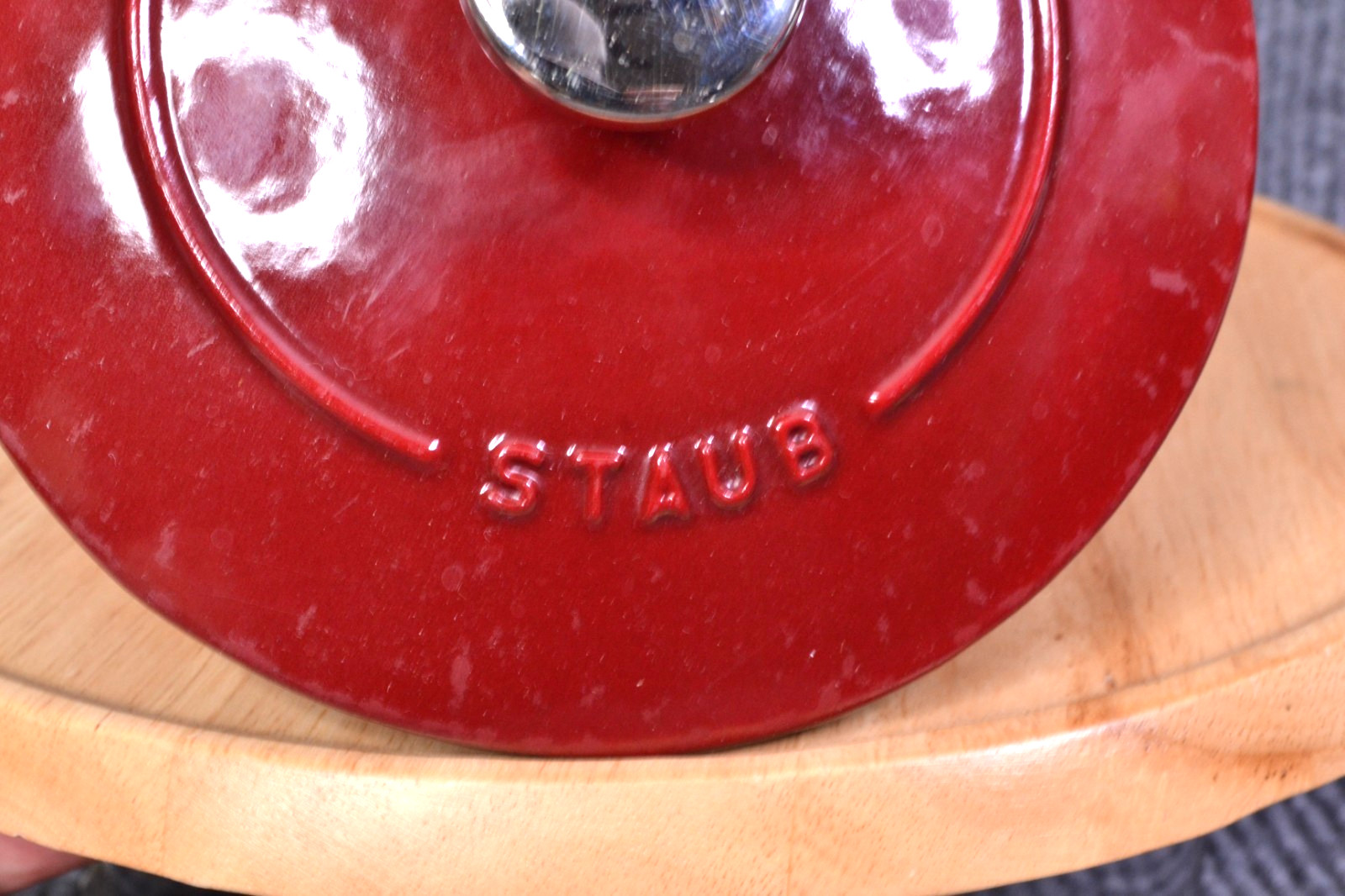 Staub Red La Cocotte de GOHAN 16cm Rice Pot Cooking 6 1/4″ France Cast Iron