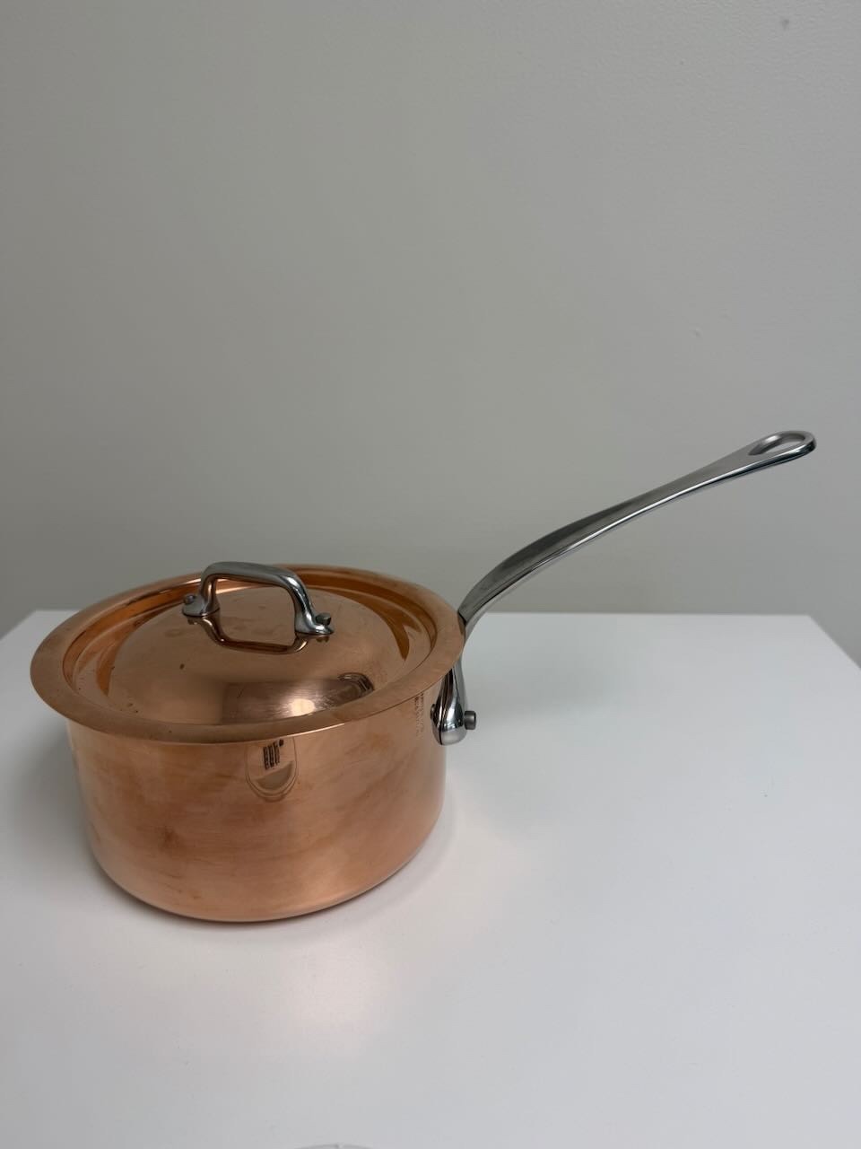 Mauviel M’Heritage M’150s 1.9 qt. Saucepan & Lid Cast Stainless Handle