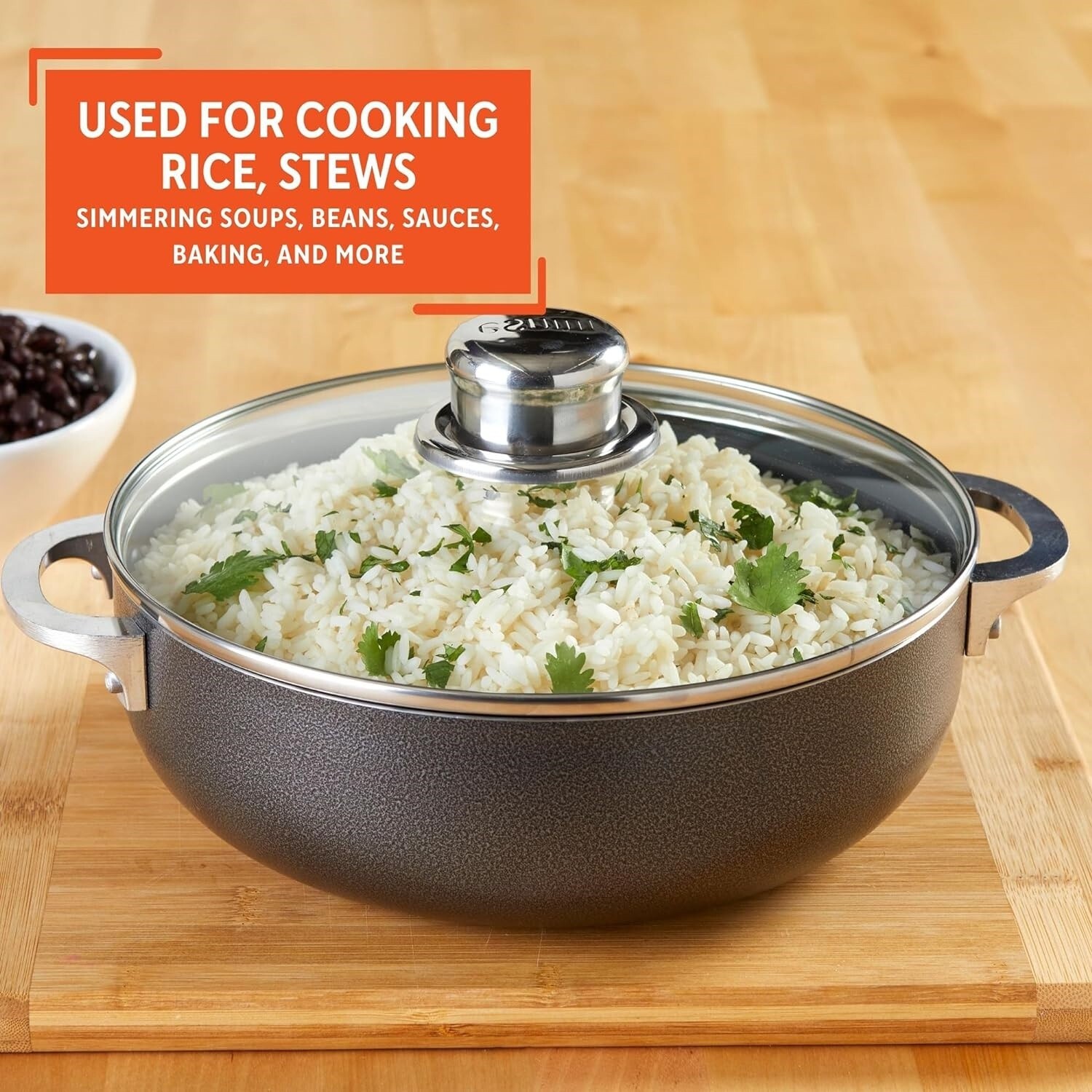 Olla De Aluminum Fundido Con Tapa Horno Holandés De 3.2 QT De Cocción Lenta NEW