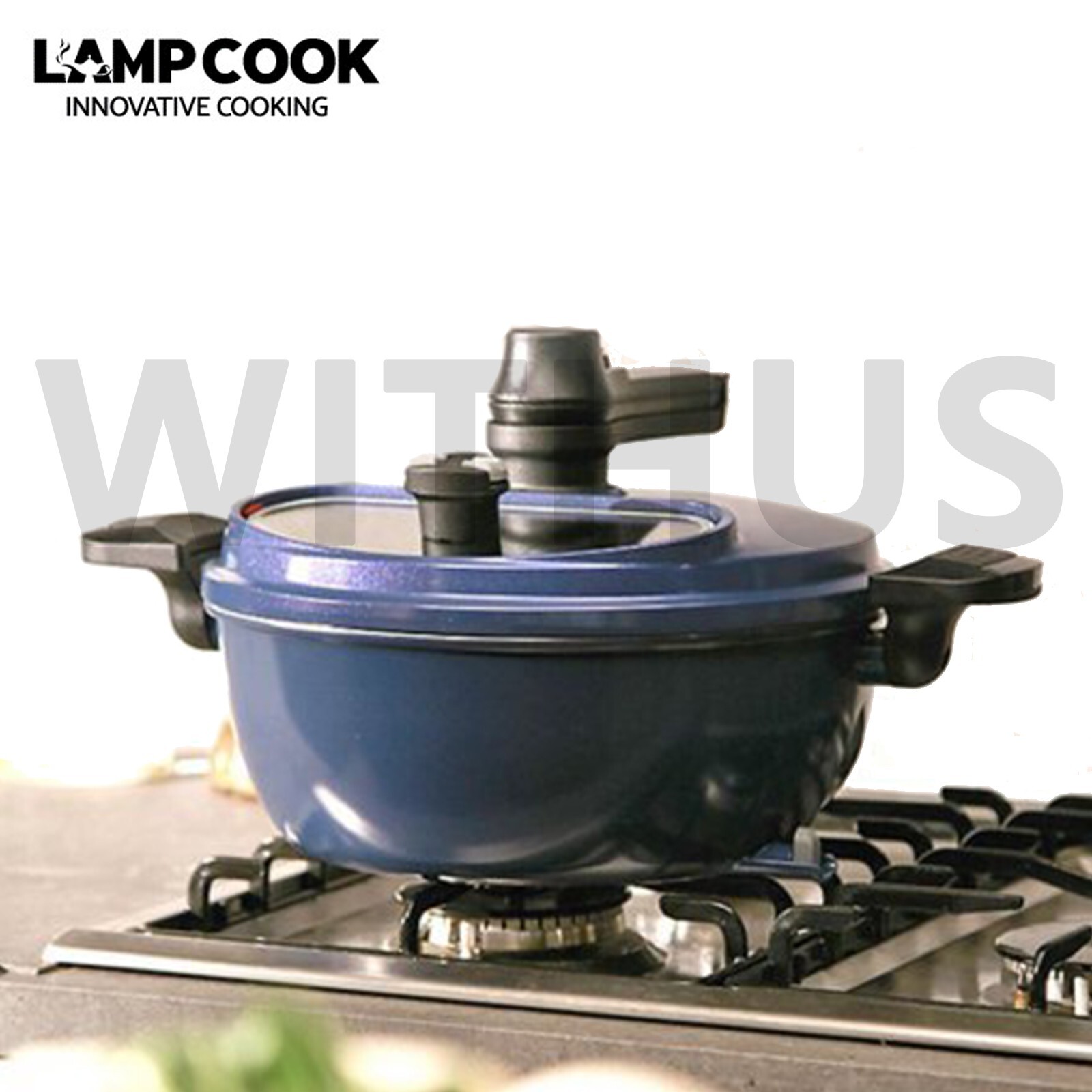 LAMP COOK HS-0010 Automatic Rotating Cooking Pot Camping Oven Korean BBQ Grill_