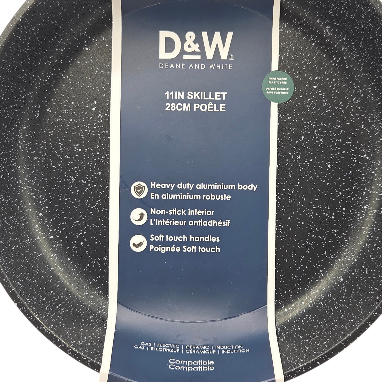 D&W Deane And White Cookware 9.5″/11″ Frying Pan Set Nonstick Skillet Black