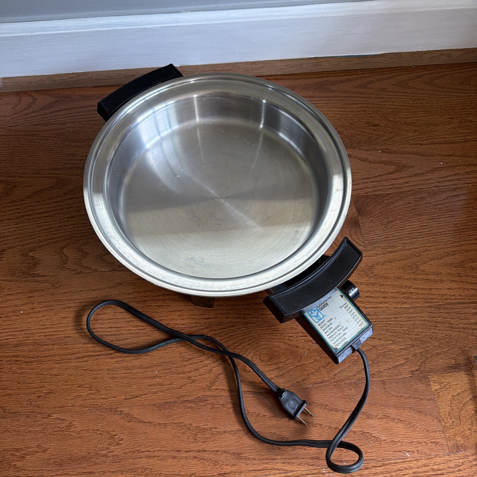 Townecraft Chef’s Ware Electric Skillet 12 Stainless Liquid Core Fry Pan w/ lid
