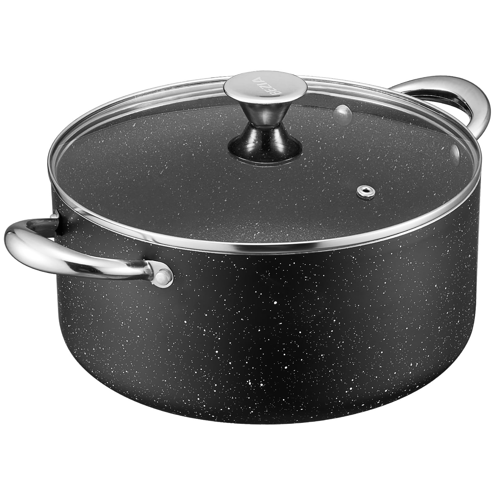BEZIA Large 12 Quart Nonstick Stock Pot with Lid, Induction Cooking Pot Soup …
