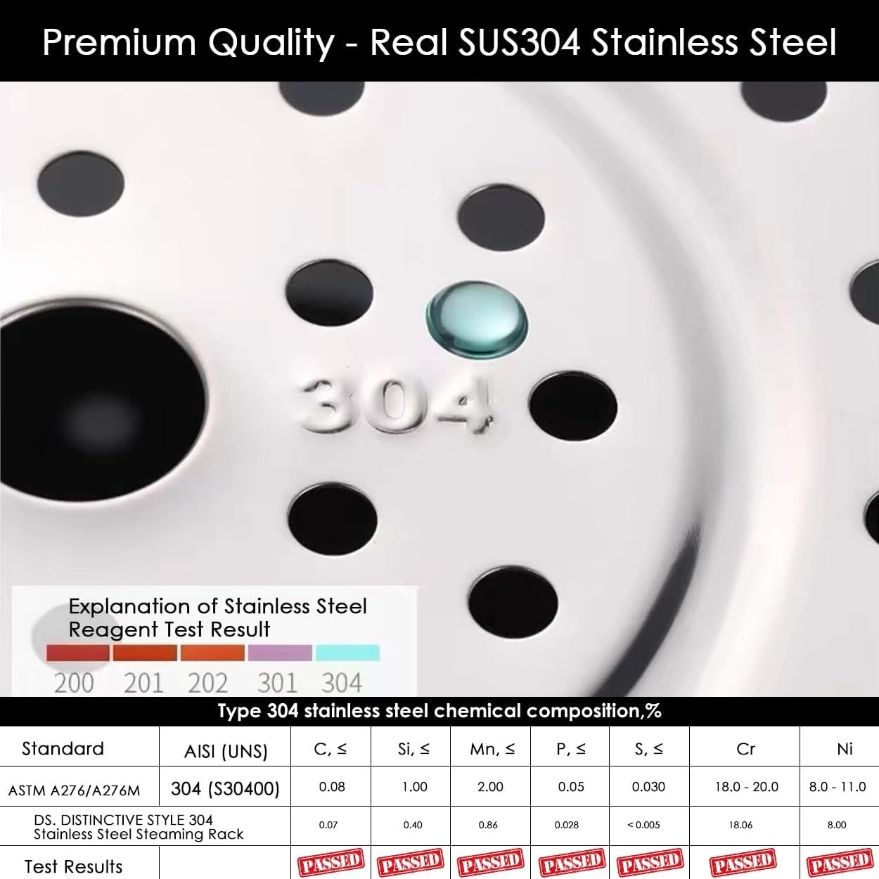 Stainless Steel Steamer Rack for Pressure Cooker 8 Quart Multi-functional Coo…