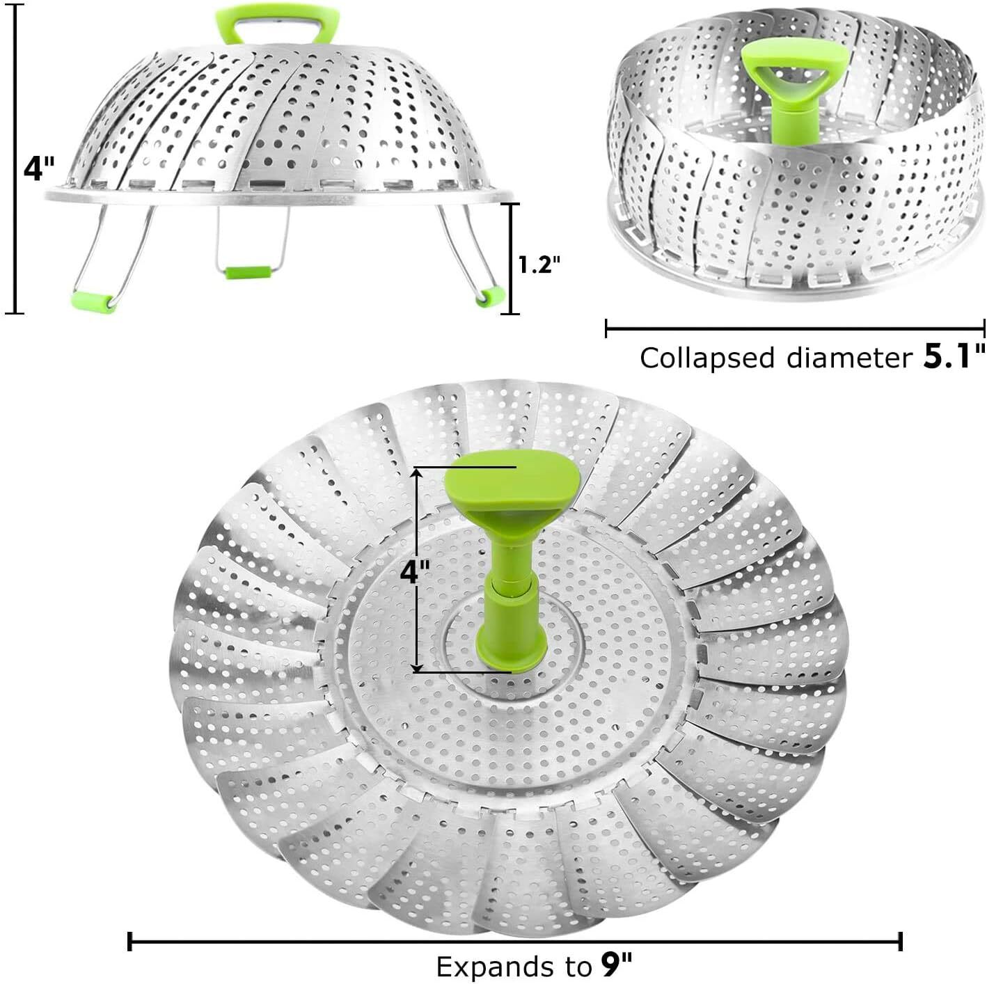 Cesta Para Vaporizador De Verduras, Inserto De Cesta Para Vaporizador Plegabl…