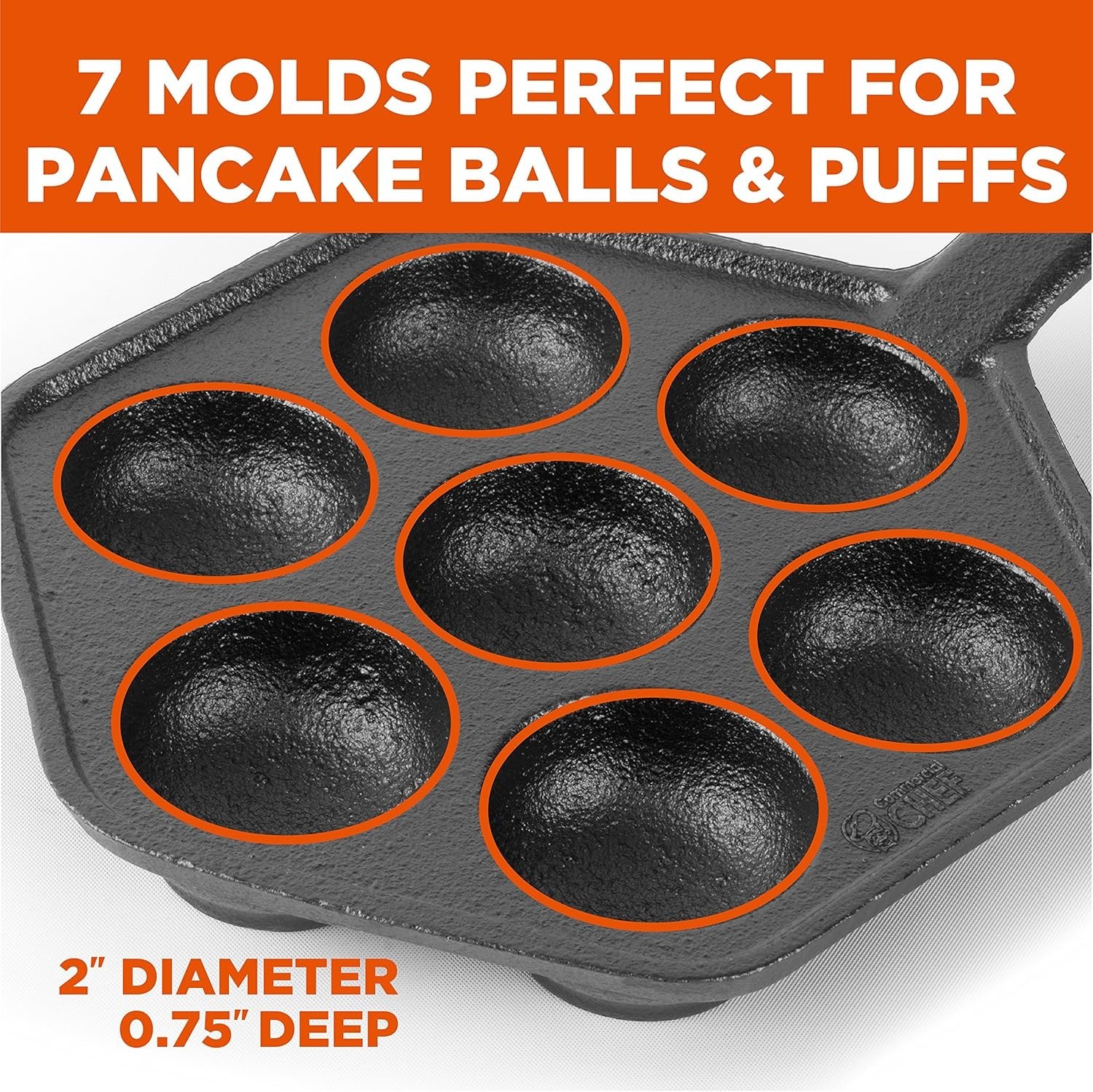 Cast Iron Danish Aebleskiver Pan, Preseasoned Cast Iron Cookware for Pancake …