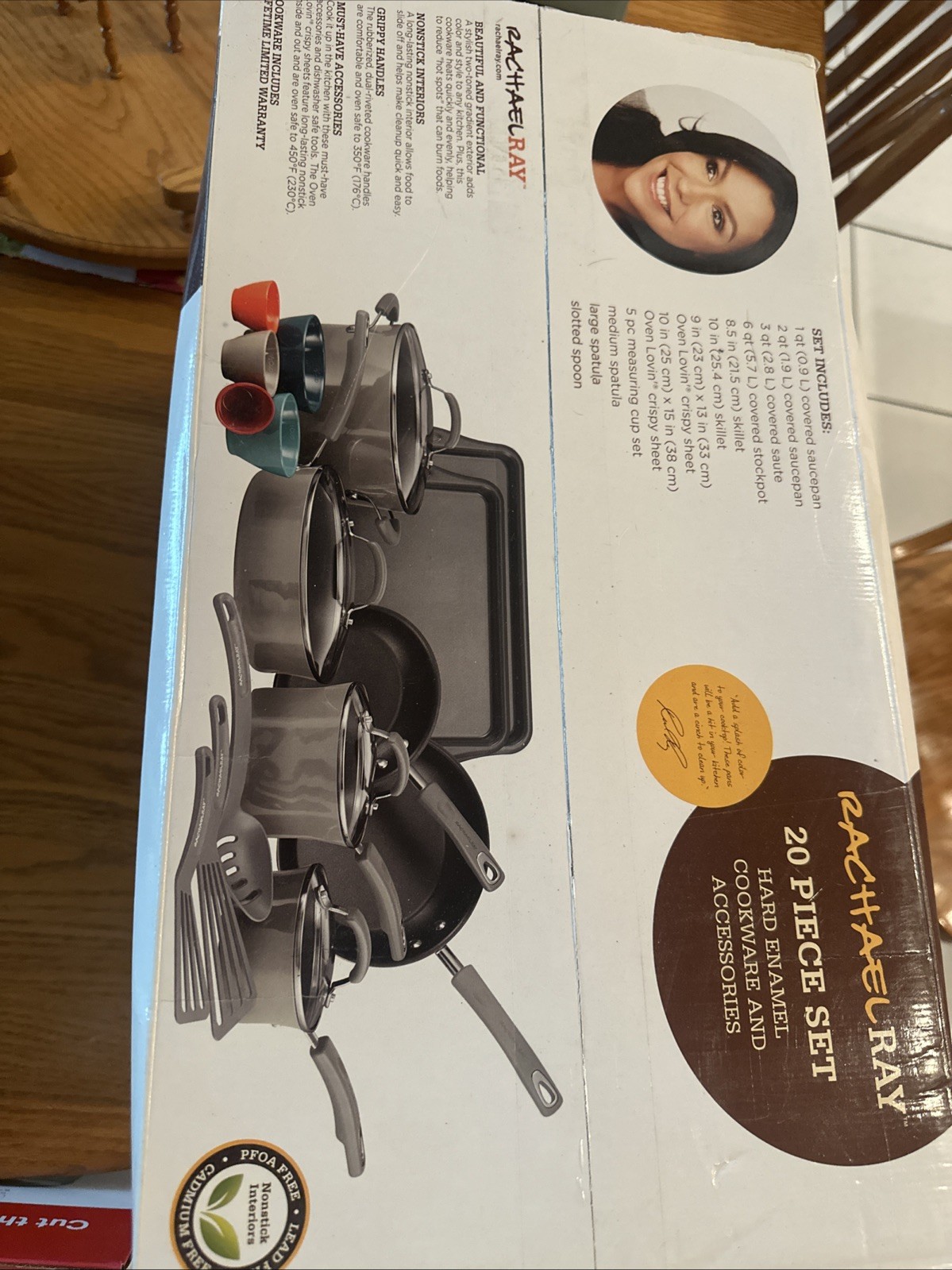 Rachel Ray 20 Piece Hard Enamel Cookware And Accessories