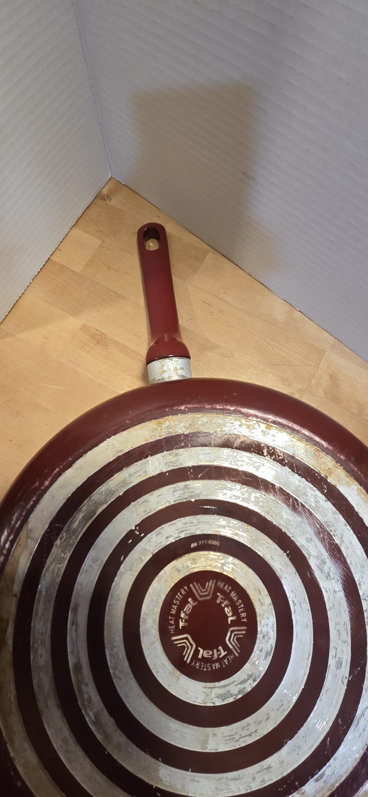 T-fal Red Nonstick Saute Pan With Glass Lid 11 Inch Aluminum Cookware Skillet