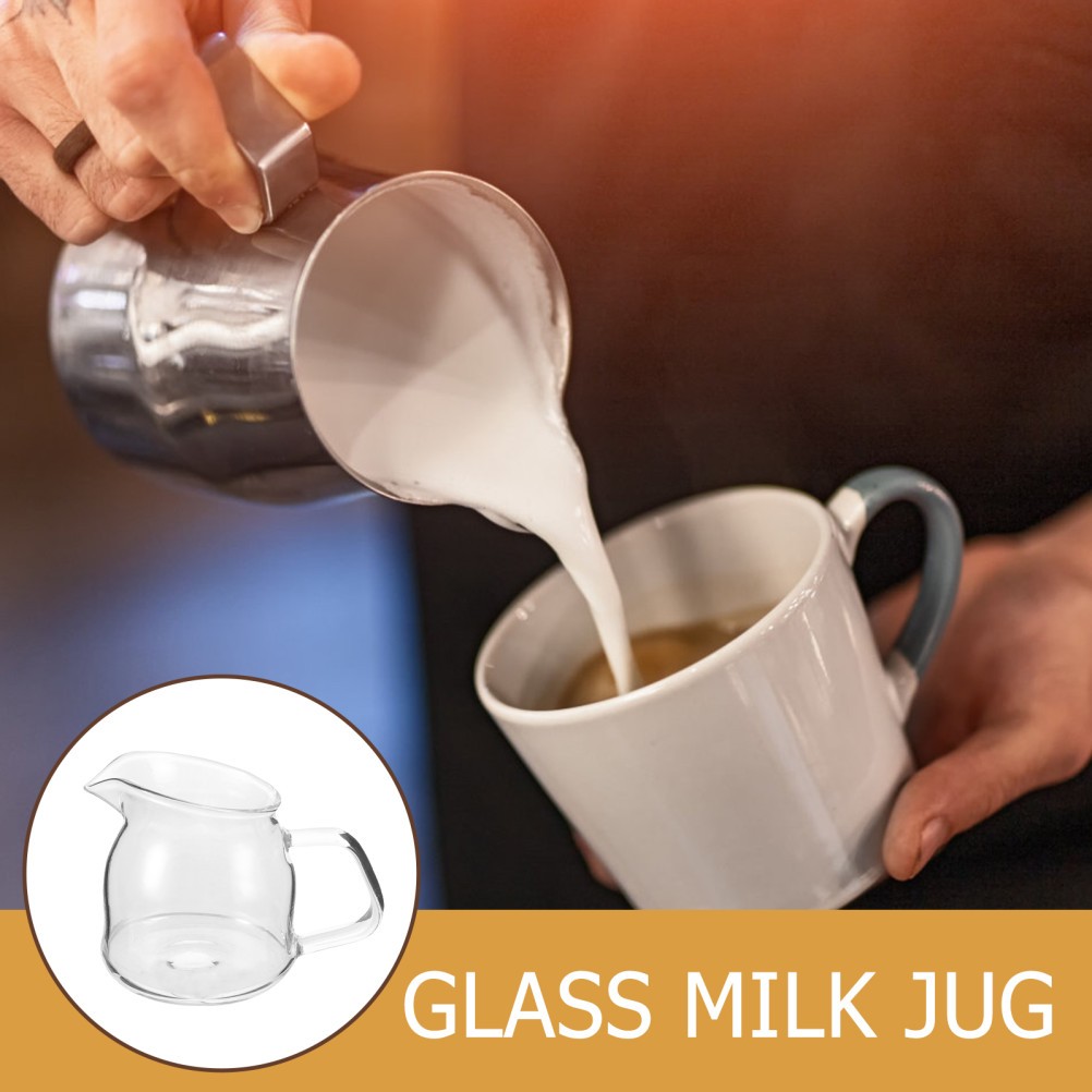 Small Beverage Dispenser Soup Glass Pot Coffee Milk Frothing Pitcher Boiling