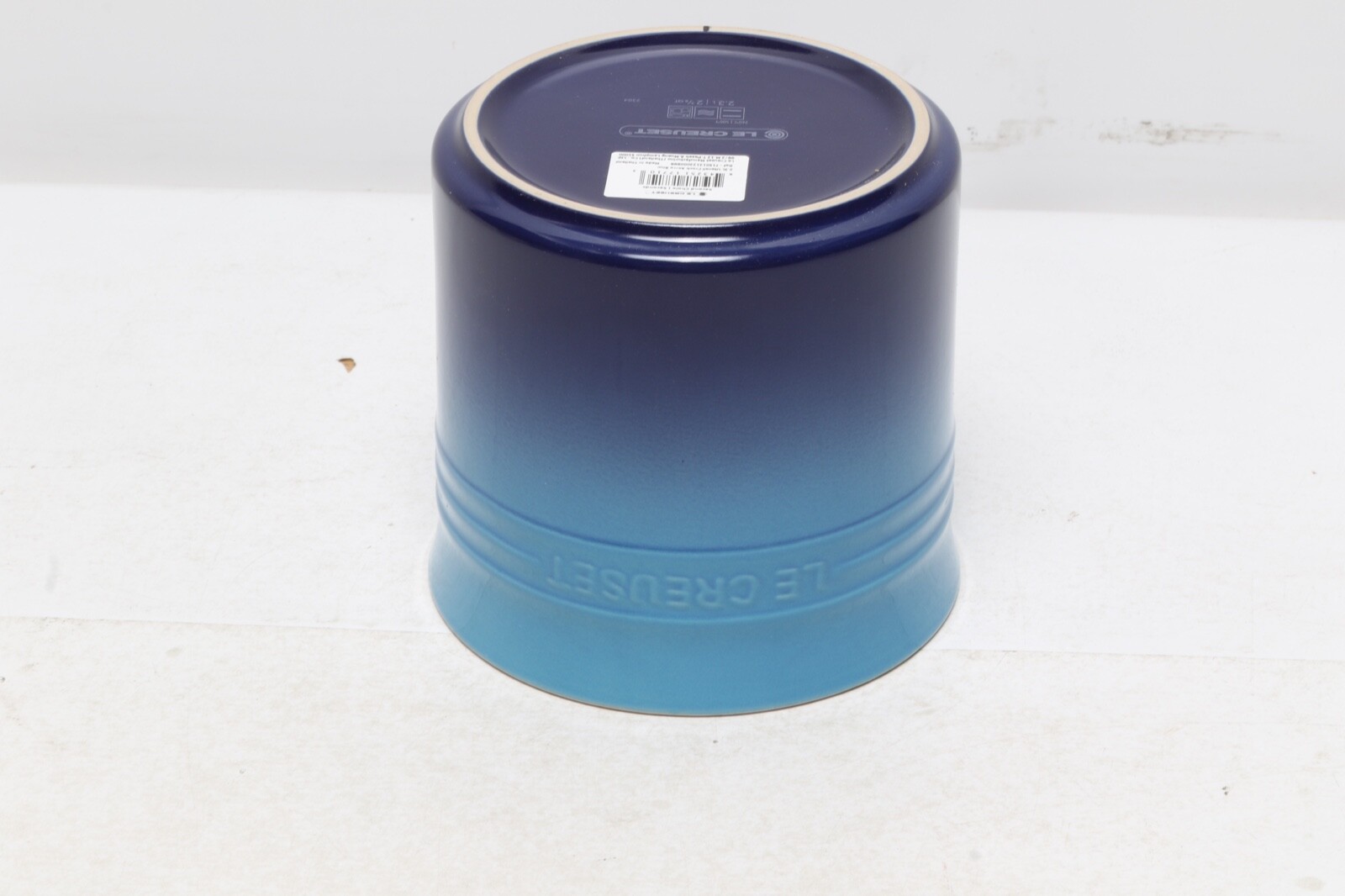 Le Creuset Kitchen Utensil Holder Crock Azure Blue 2.3L Stoneware Second Choix