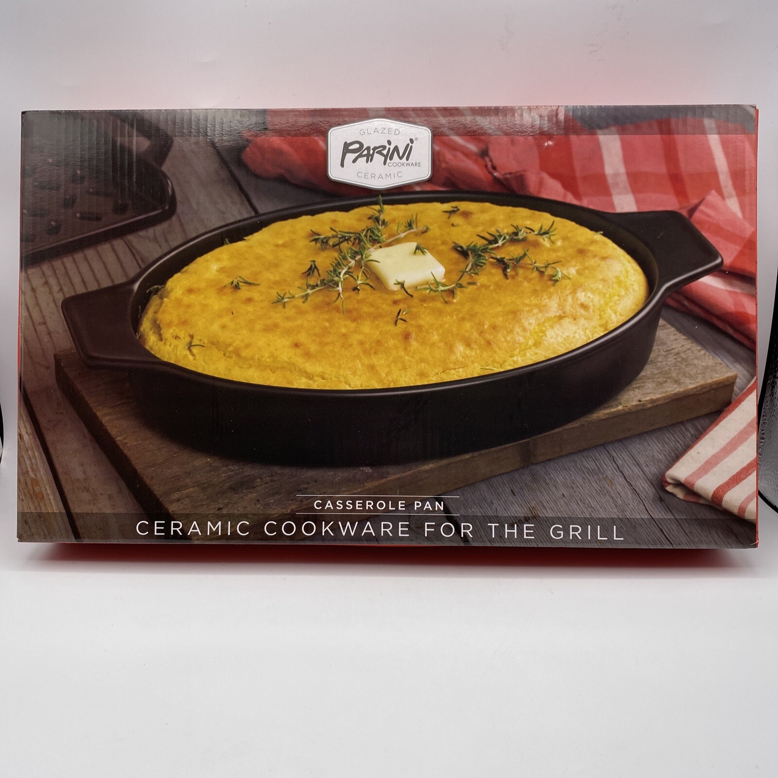 Parini Ceramic Cookware For The Grill Casserole Pan 8.5” X 14.8”x 2.2”